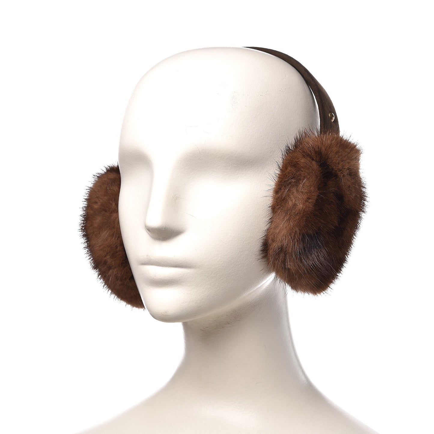 Mink Monogram Earmuffs Brown