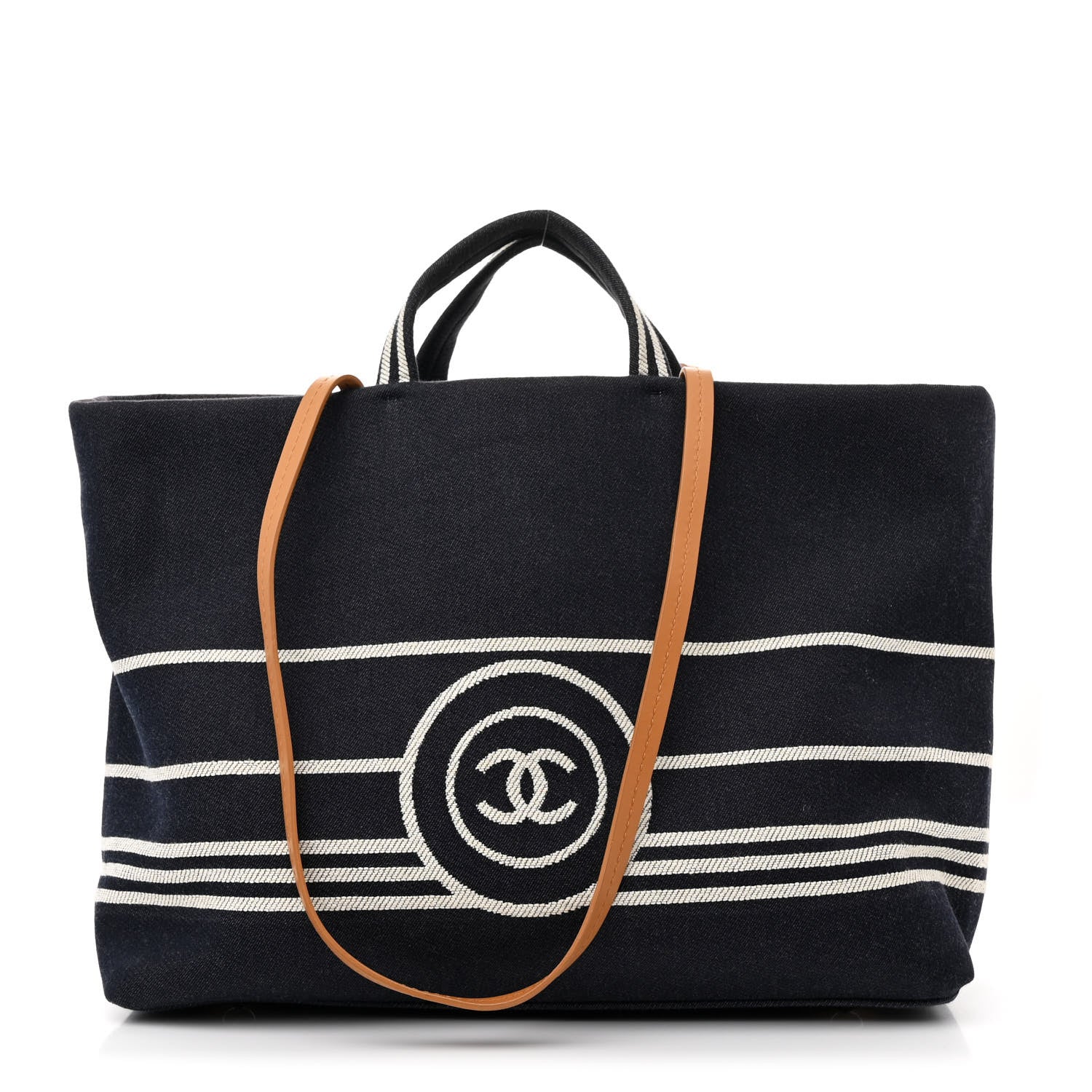 Chanel Denim Large Shopping Tote Blue 1 of 12