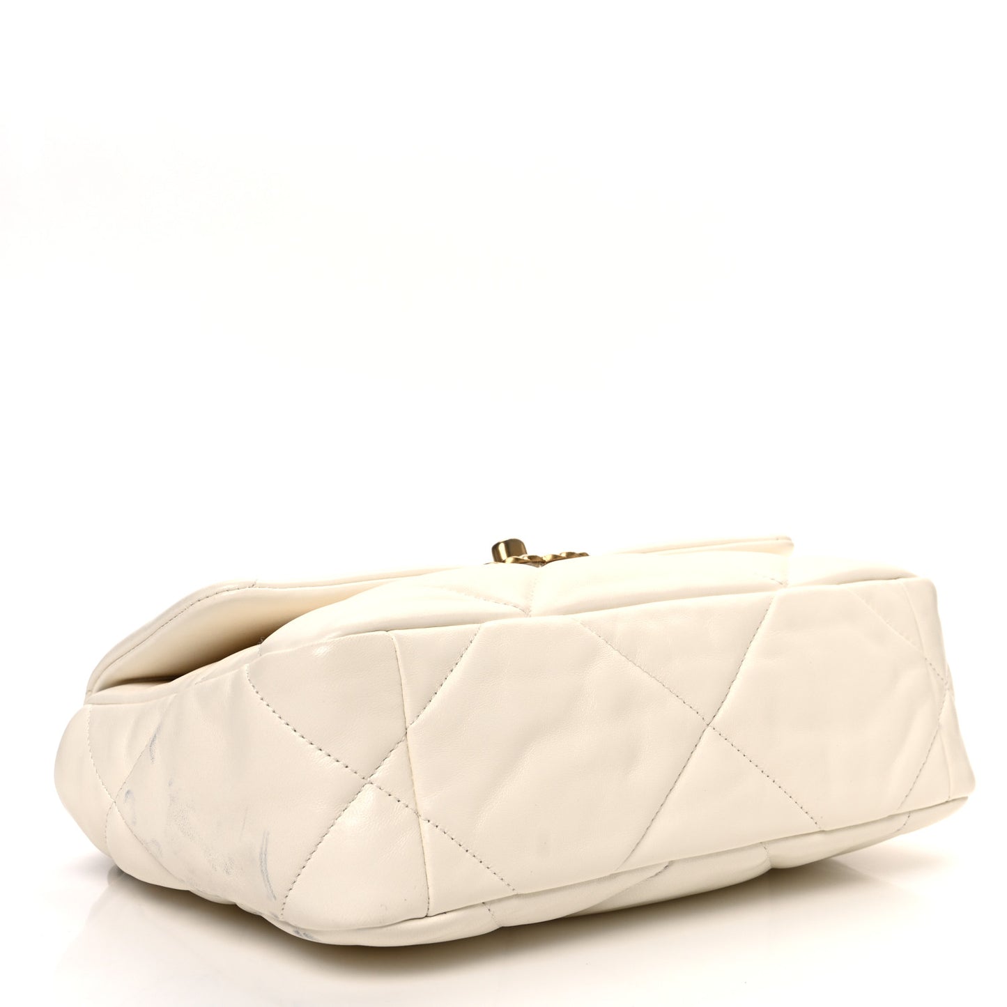 Lambskin Quilted Medium Chanel 19 Flap White