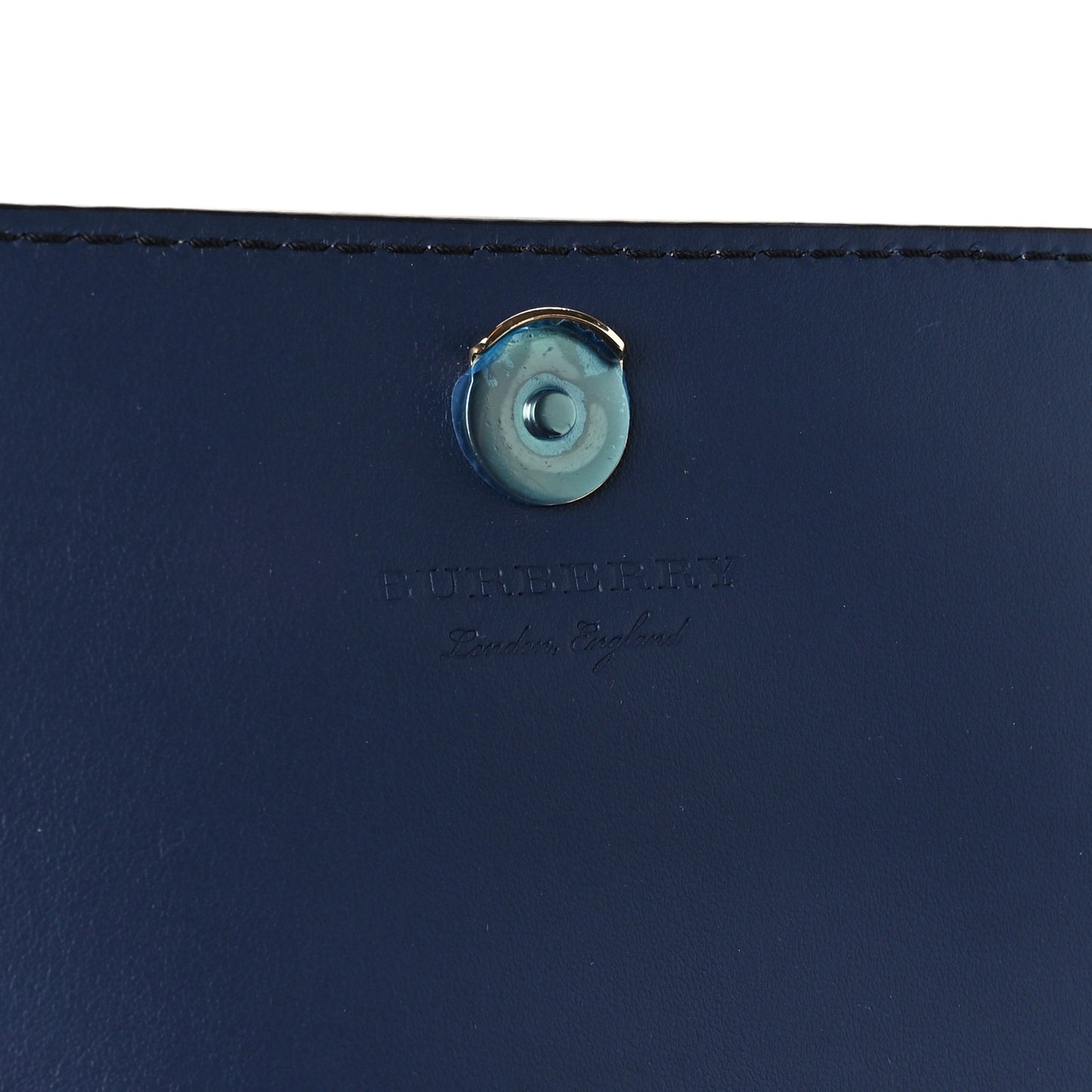Derby Calfskin House Check Wallet On Chain Navy