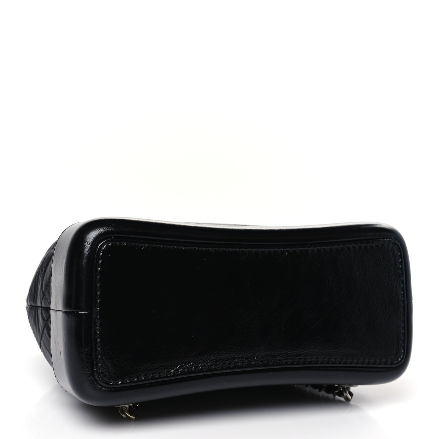 Aged Calfskin Quilted Small Gabrielle Backpack Black