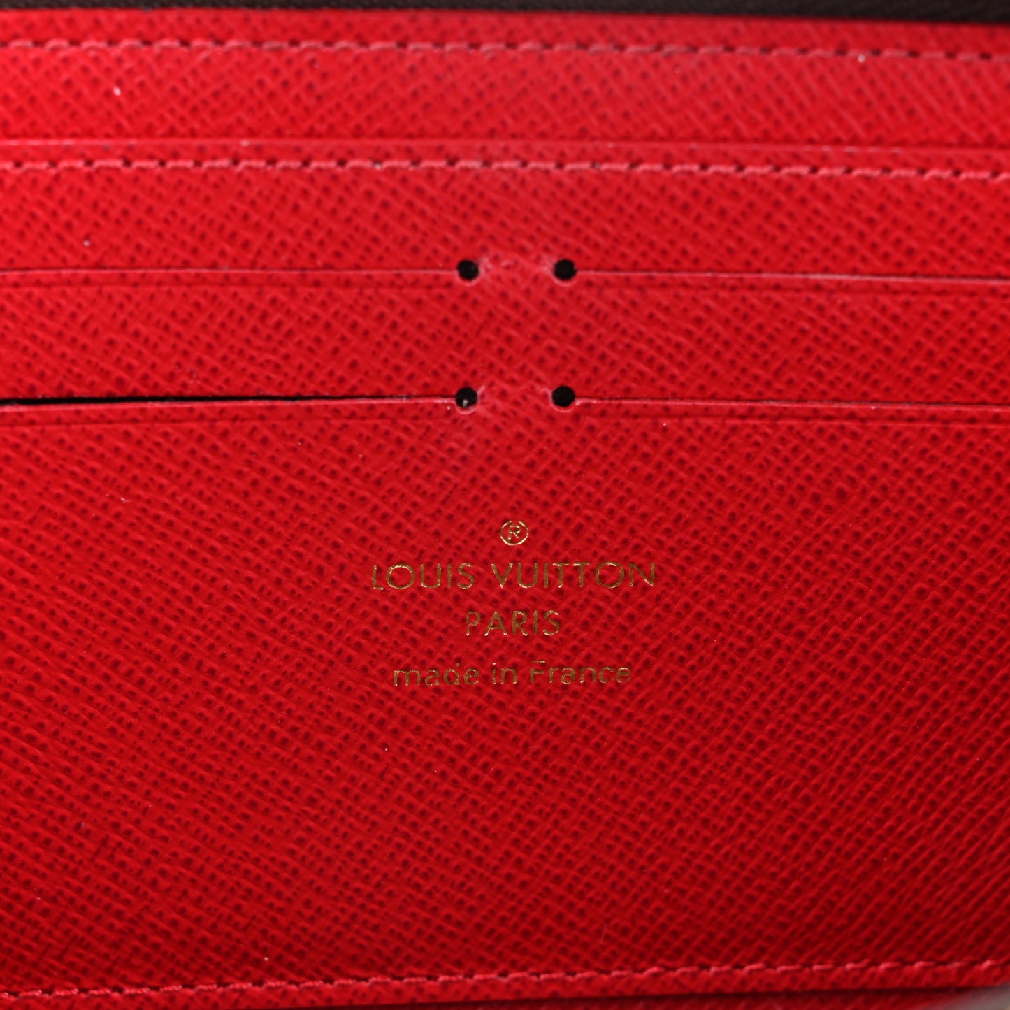 Damier Ebene Clemence Wallet Cherry