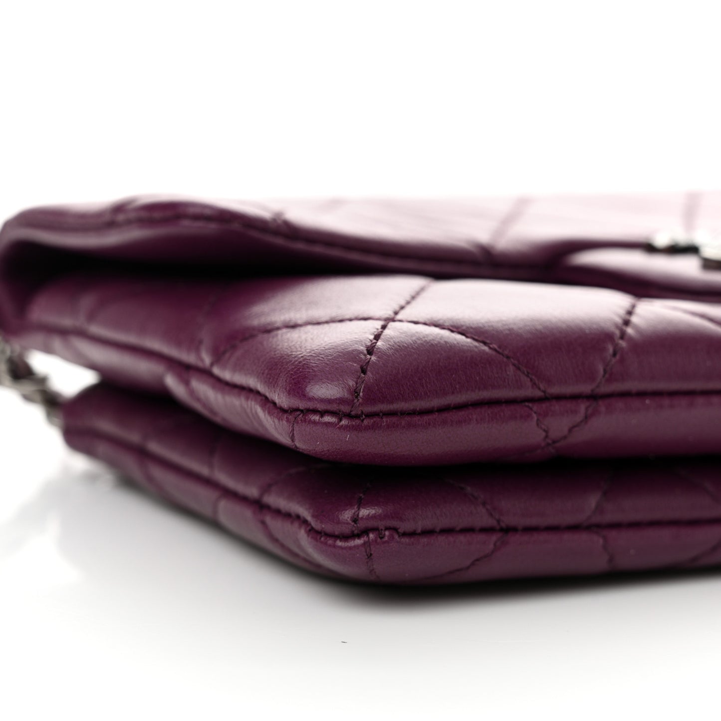 Lambskin Quilted Mini Mineral Nights Flap Crossbody Bag Purple
