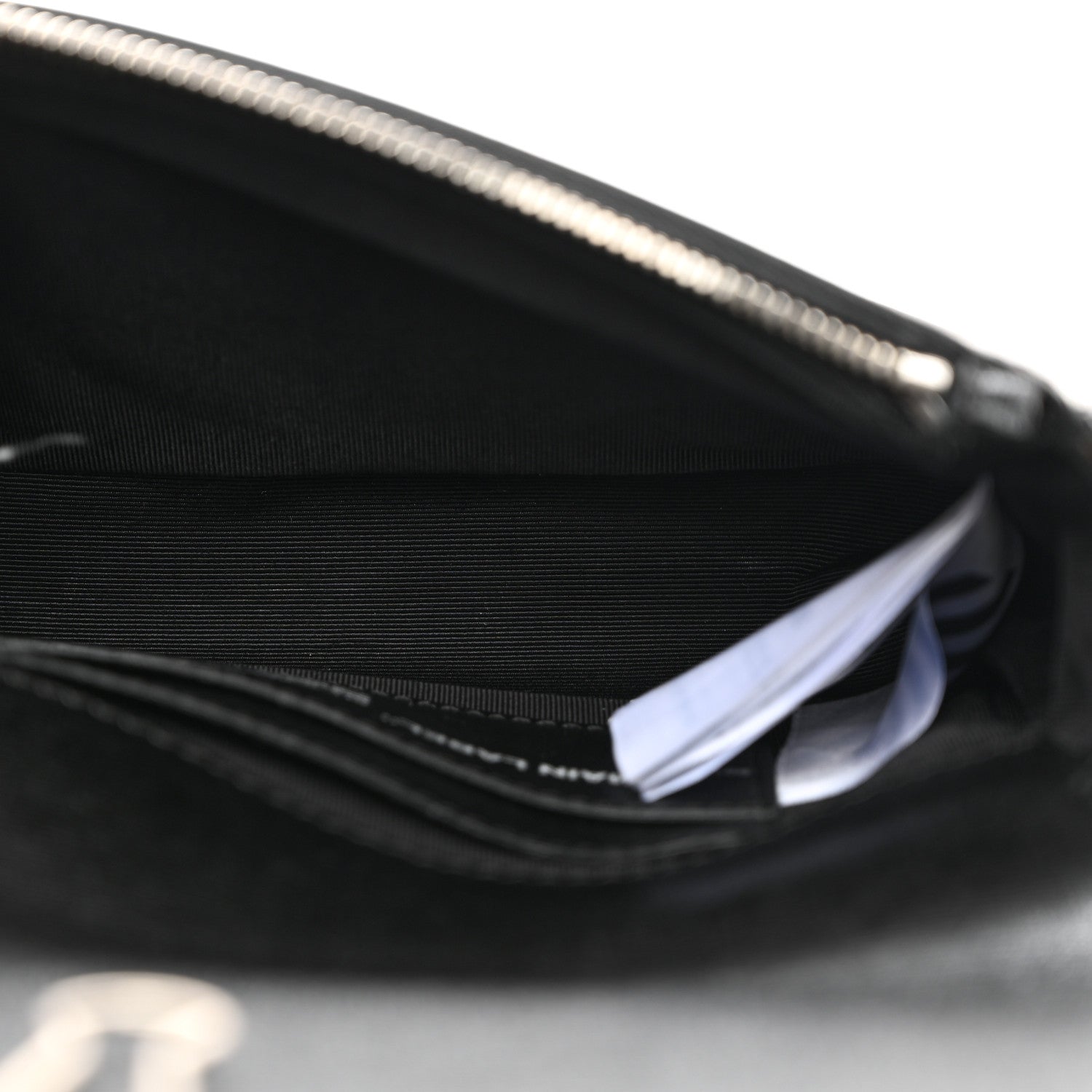 Off-White Saffiano Striped Mini Diag Binder Clip Bag Black White 5 of 11