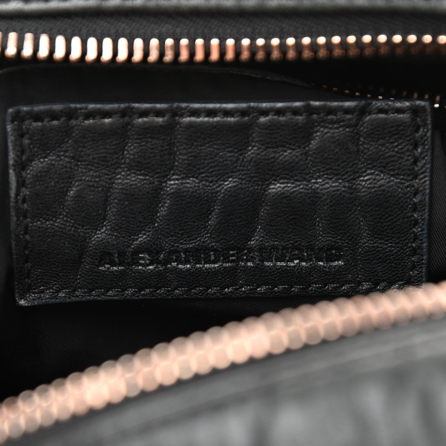 Alexander Wang Pebbled Lambskin Rocco Black Rose Gold Hardware 6 of 13