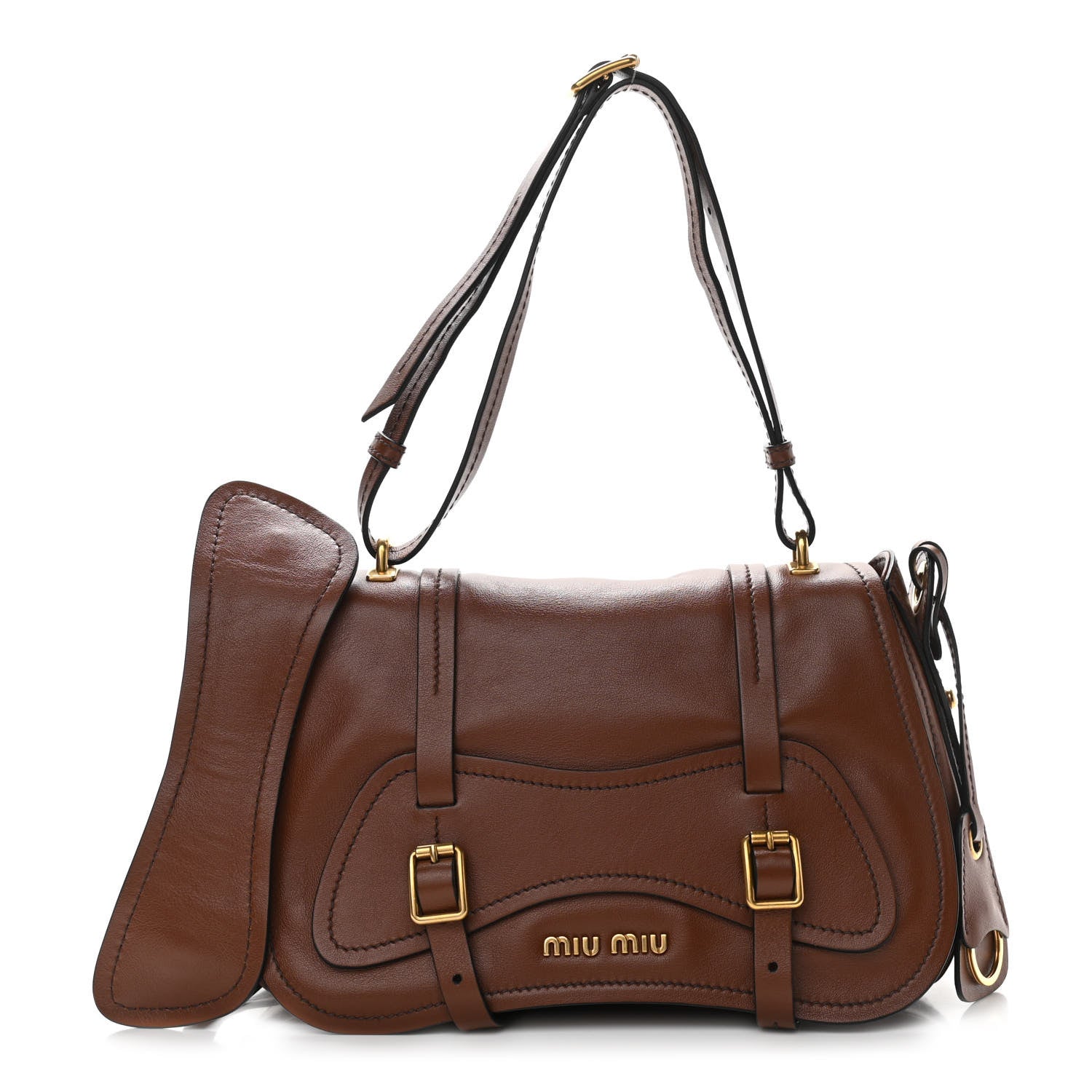 Miu Miu Grace Lux Briefcase Brown 1025250 – FASHIONPHILE