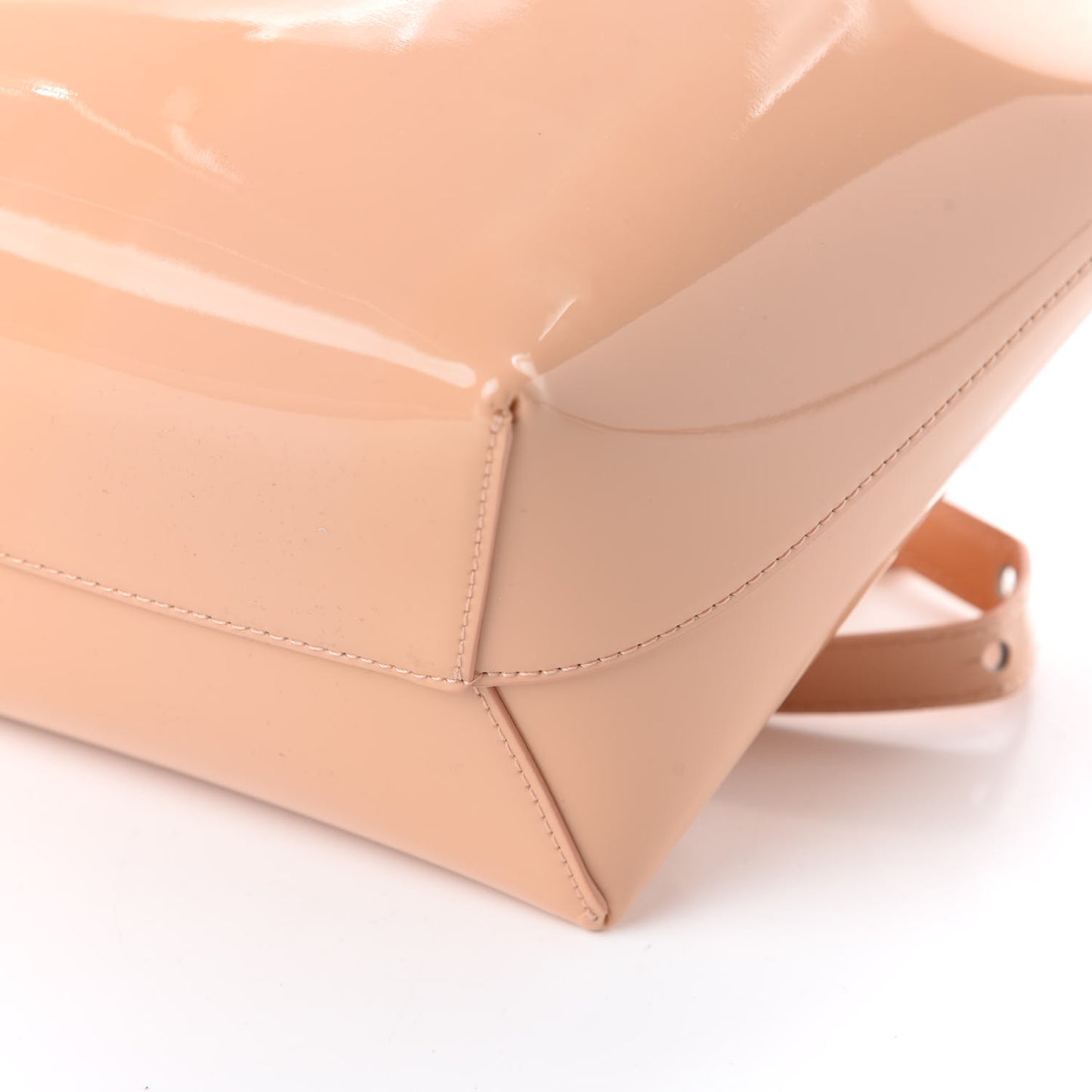 Patent Calfskin Mini Bucket Bag Rosa
