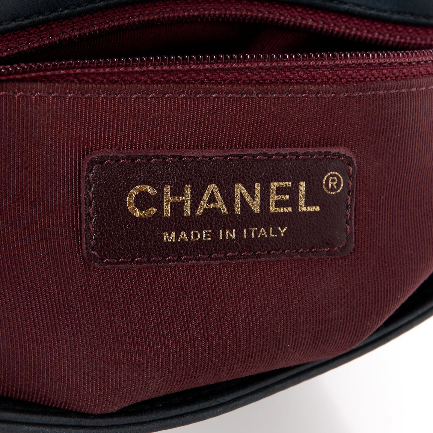 Iridescent Calfskin Small Happy Stitch Flap Black