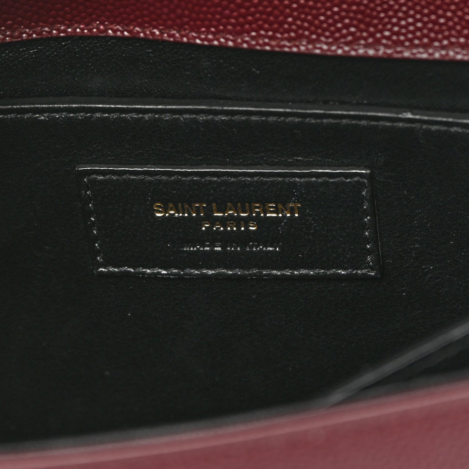 Saint Laurent Grain de Poudre Medium Classic Monogram Cassandra Top Handle Rouge Legion 5 of 12