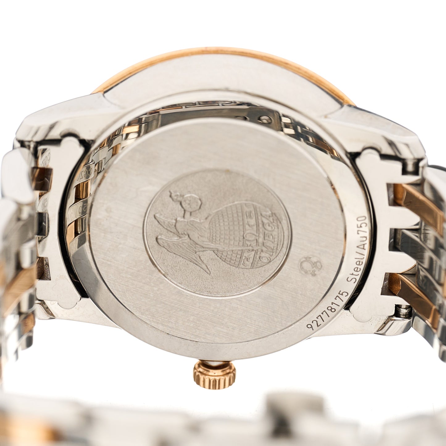 Stainless Steel 18K Red Gold Mother of Pearl 27mm De Ville Prestige Quartz Watch 424.20.27.60.52.002
