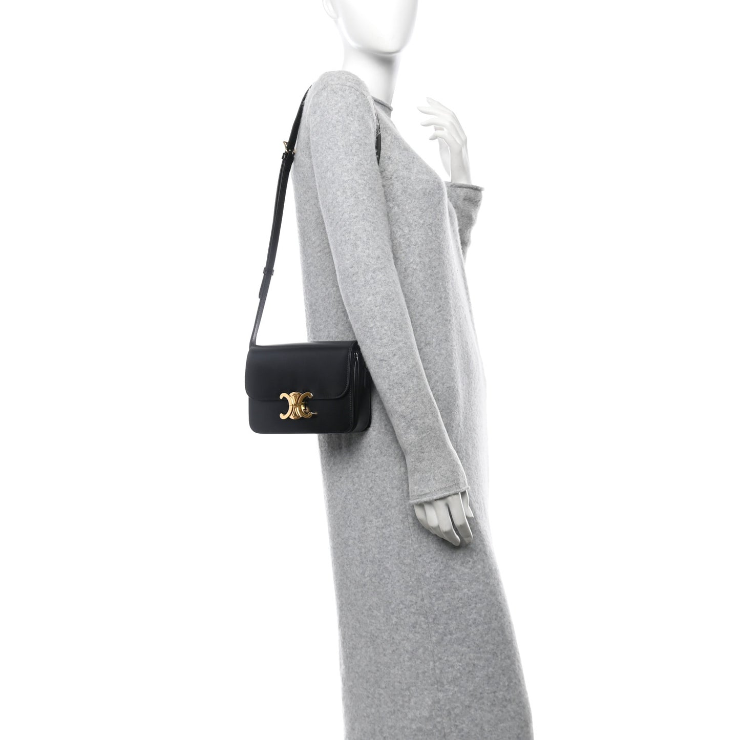 Shiny Calfskin Teen Triomphe Black