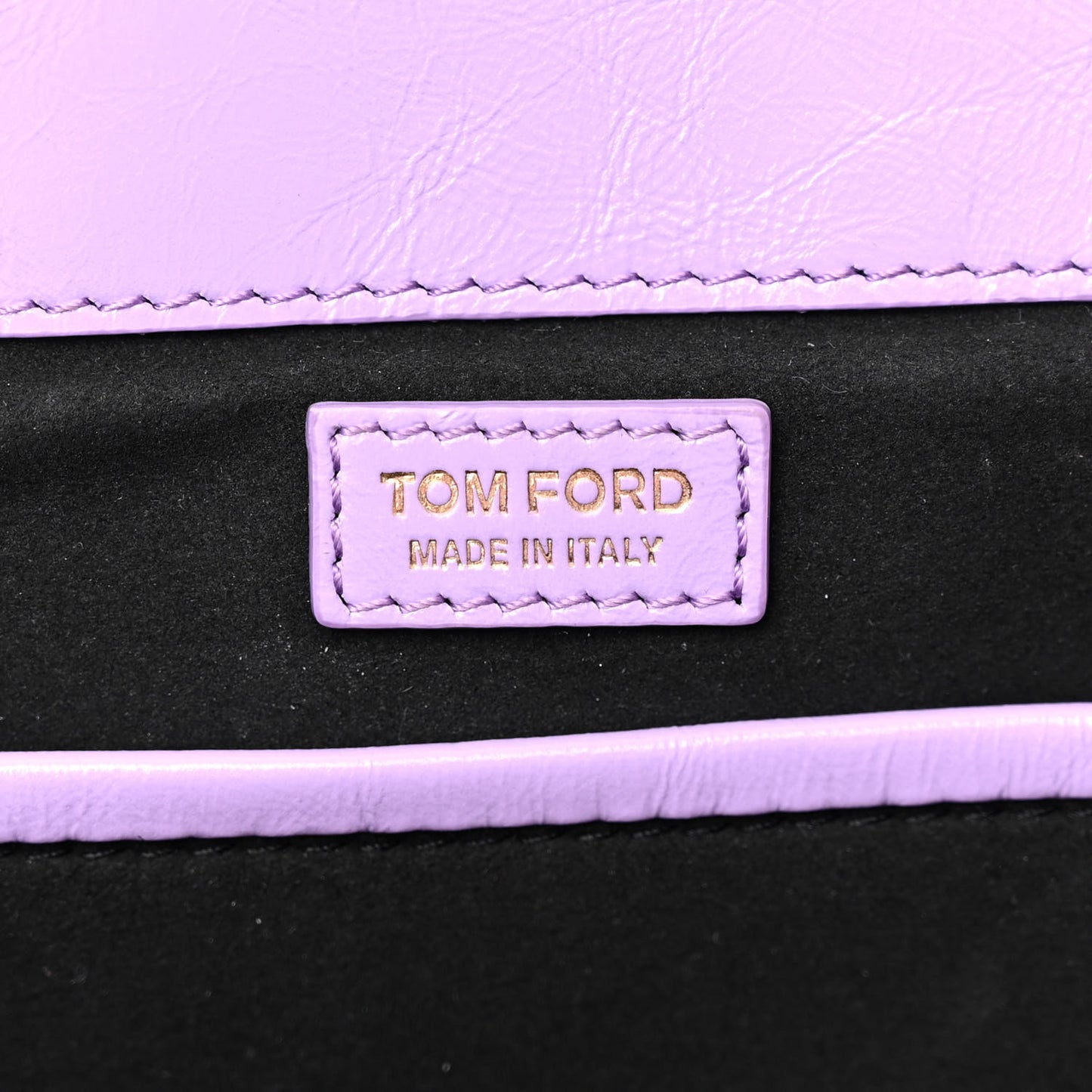 Shiny Calfskin Mini TF East West Tote Hyacinth