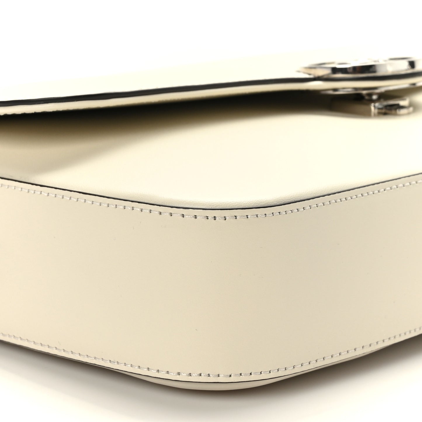 Senna Calfskin Petite GG Top Handle Shoulder Bag Mystic White