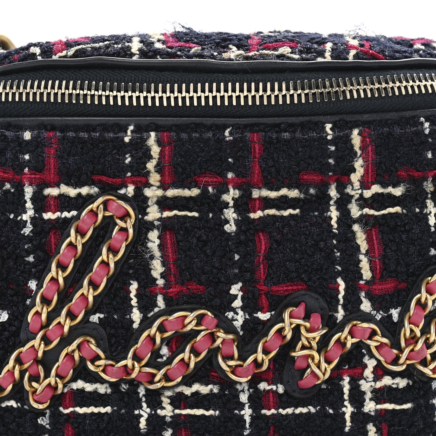Tweed Quilted Chain 20s Signe Waist Bag Multicolor