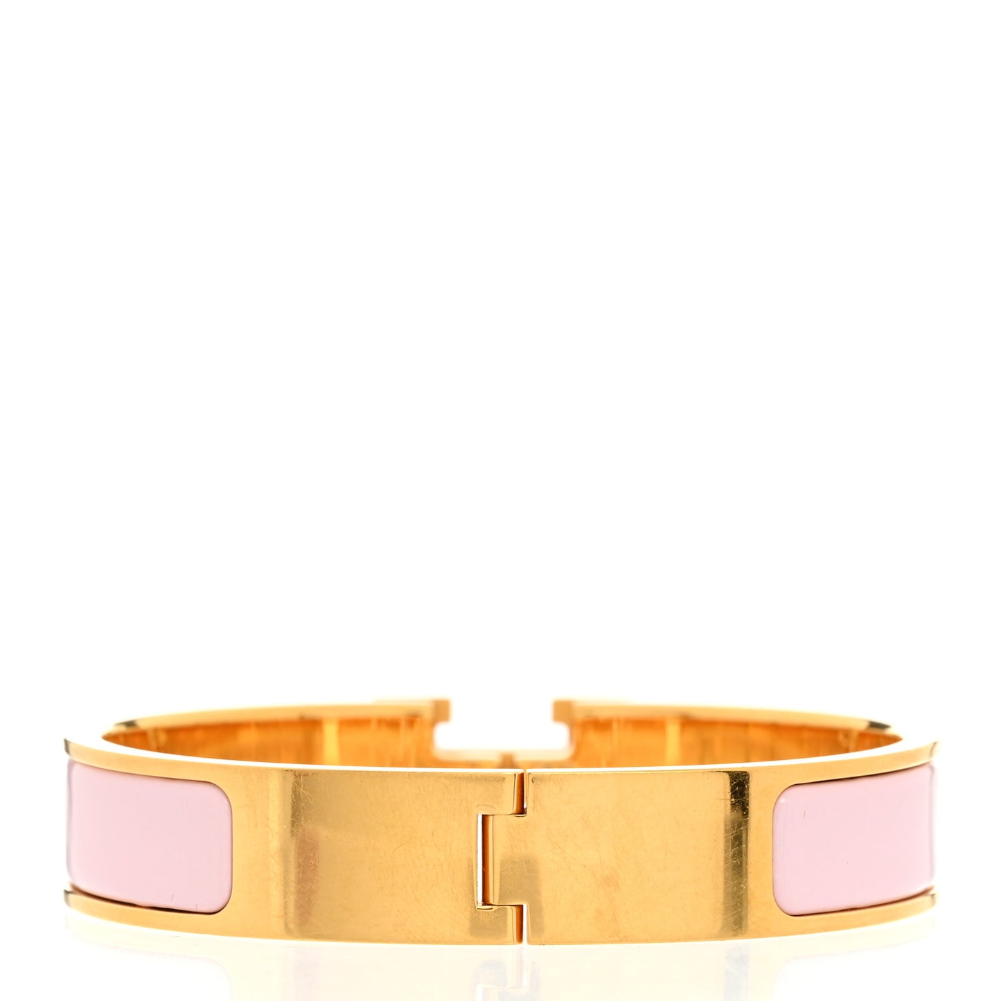Enamel Narrow Clic Clac H Bracelet PM Rose Dragee