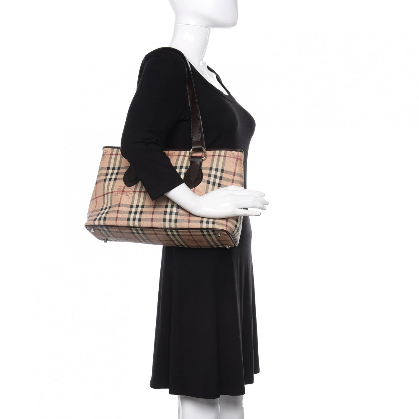 Haymarket Check Medium Regent Tote Chocolate