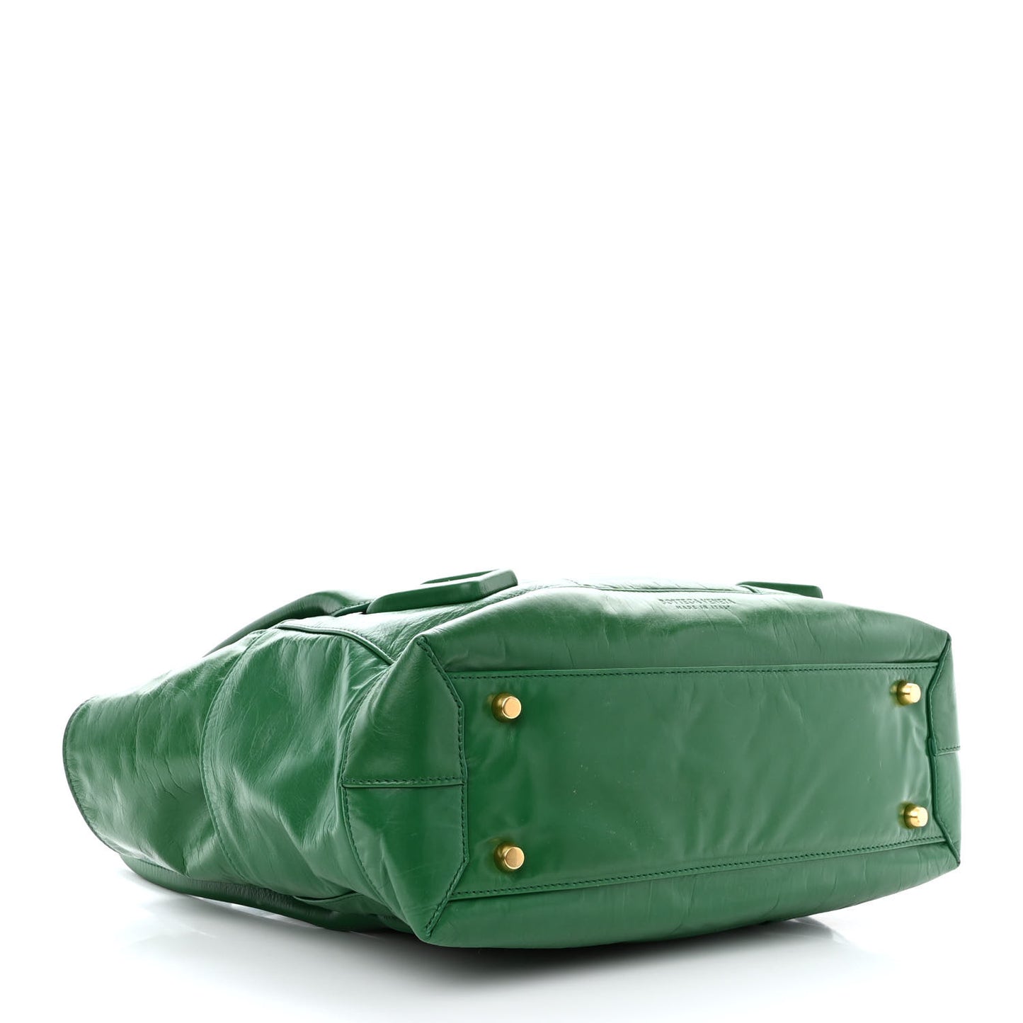Paper Calfskin Maxi Intrecciato Medium Arco Slouch Racing Green