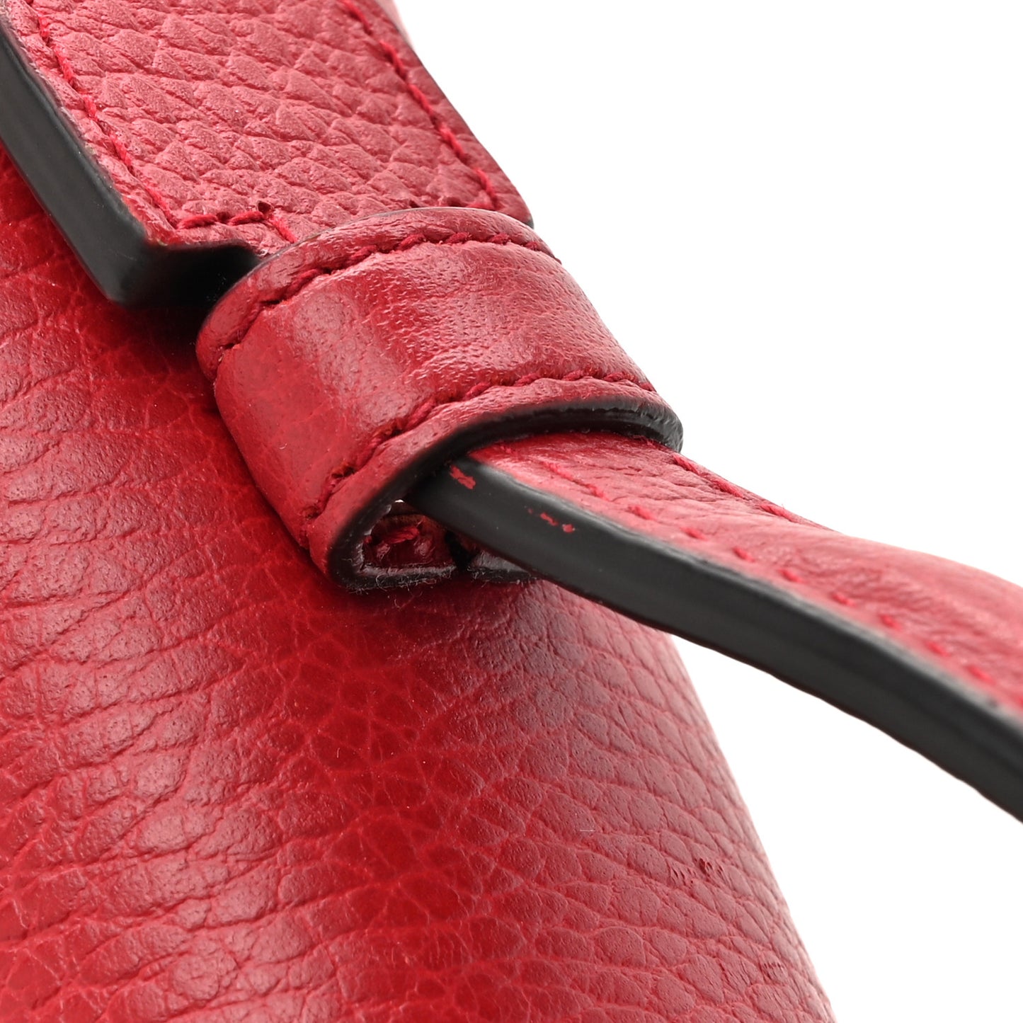 Dollar Calfskin Interlocking G Top Handle Shoulder Bag Red