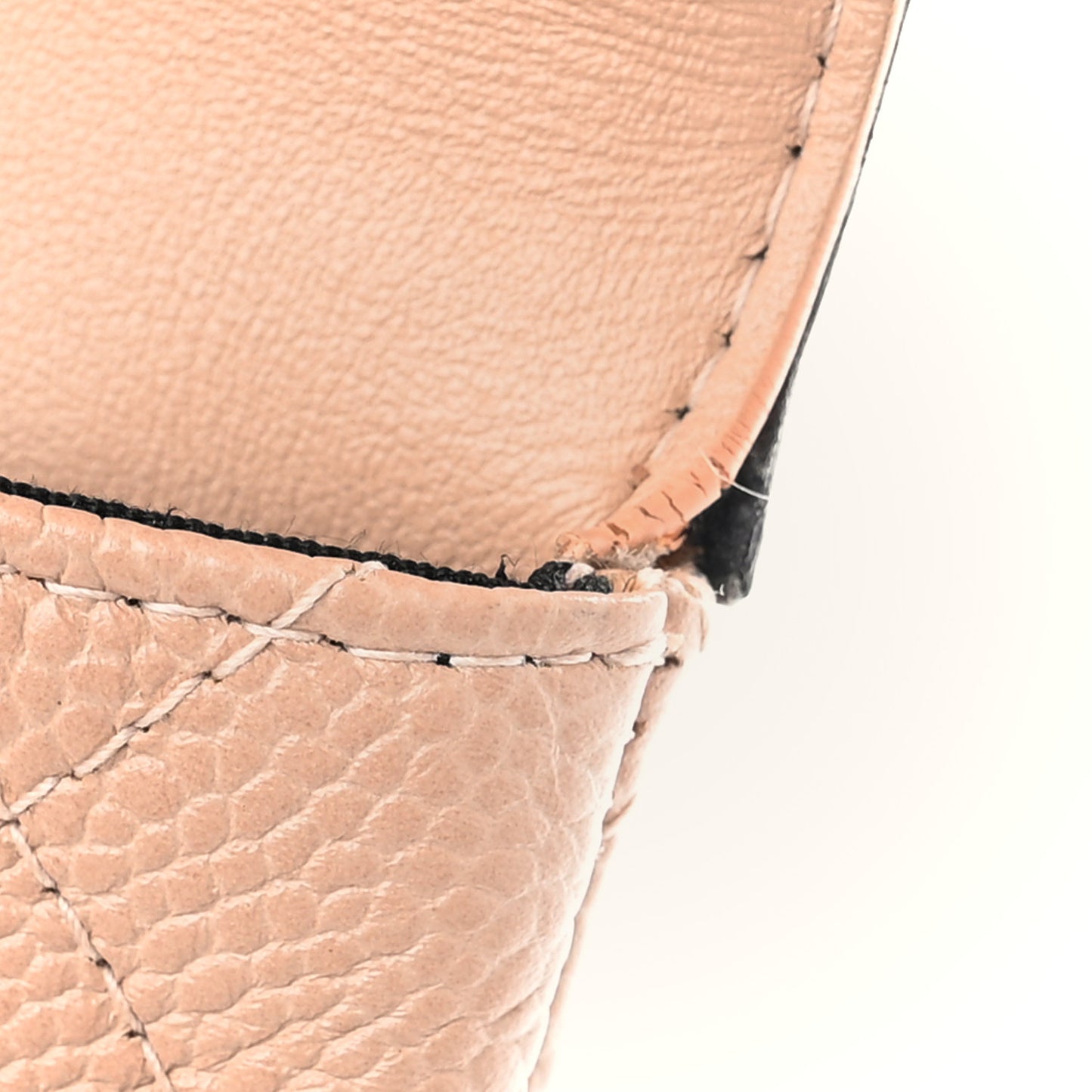 Caviar Quilted Filigree Flap Pouch Beige Black