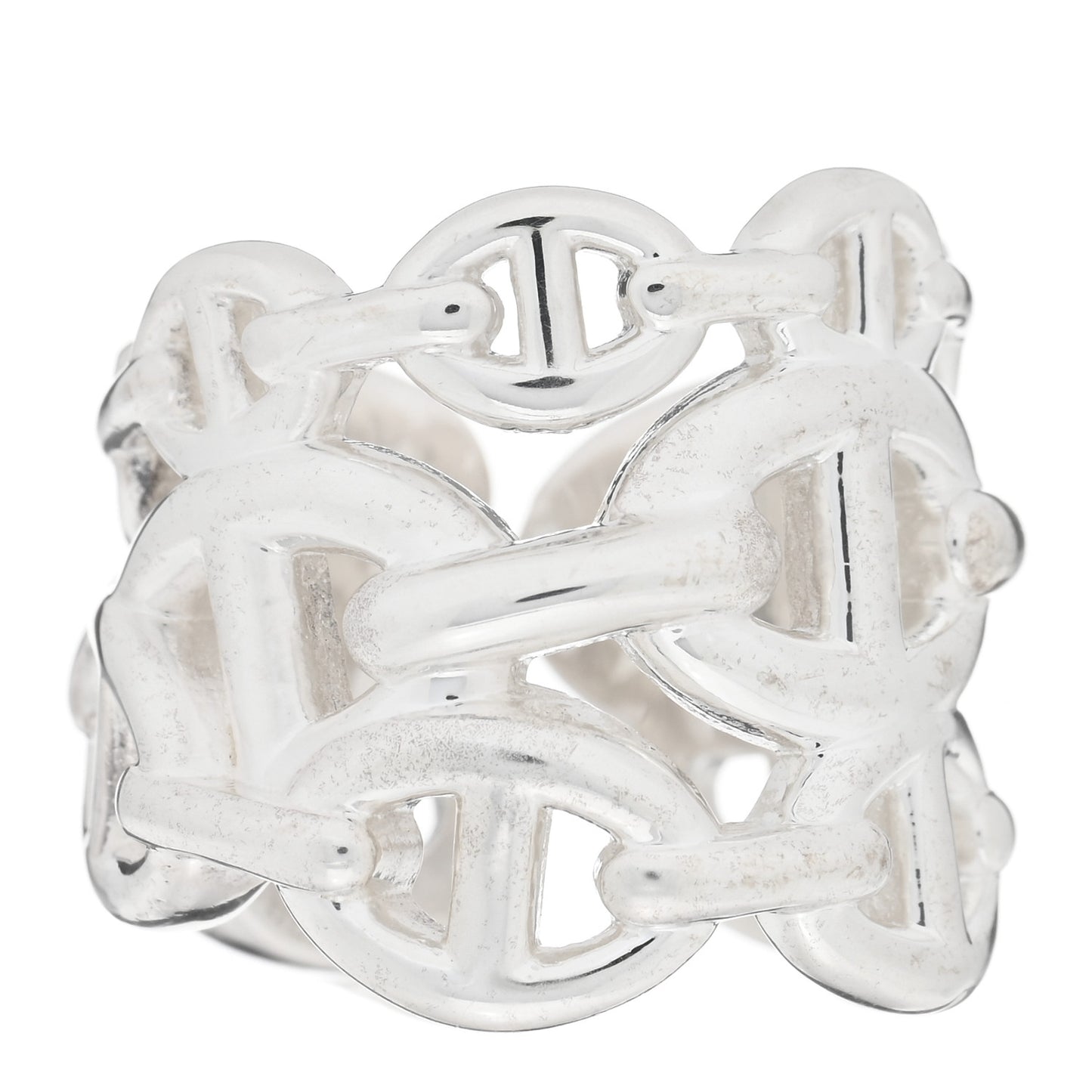 Sterling Silver GM Chaine d'Ancre Enchainee Band Ring 50 5.25