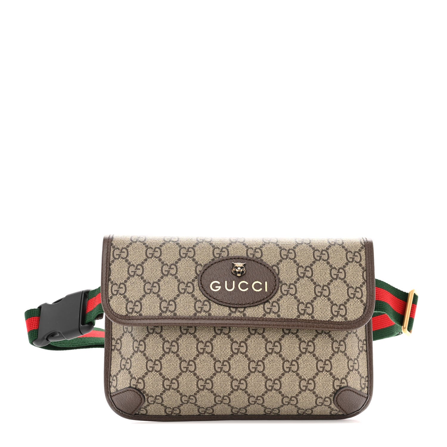 Gucci GG Supreme Monogram Neo Vintage Web Belt Bag Brown 1 of 11