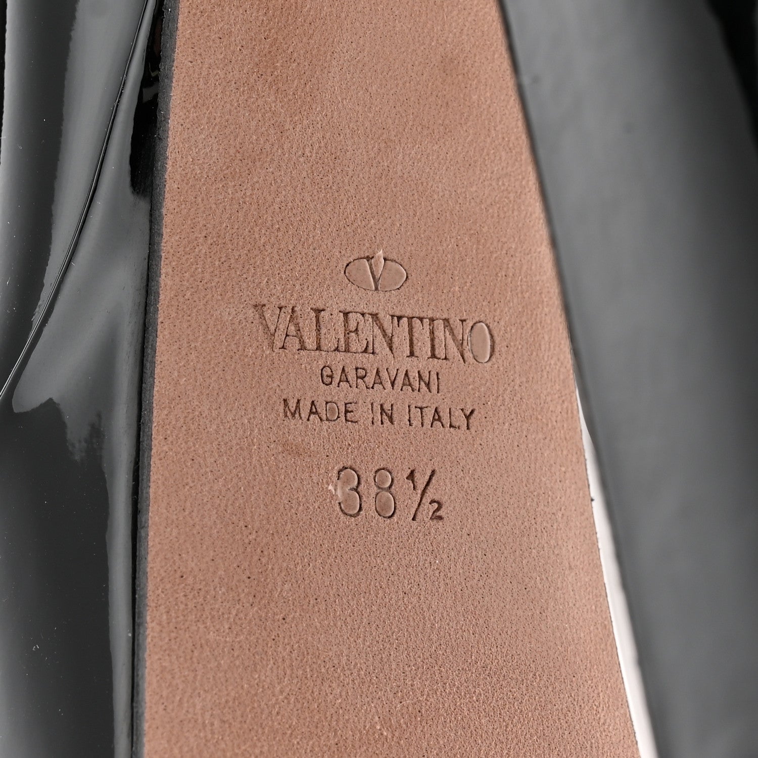 Valentino Garavani Patent Tan-Go 55/155mm Platform Pumps 38.5 Black 6 of 9