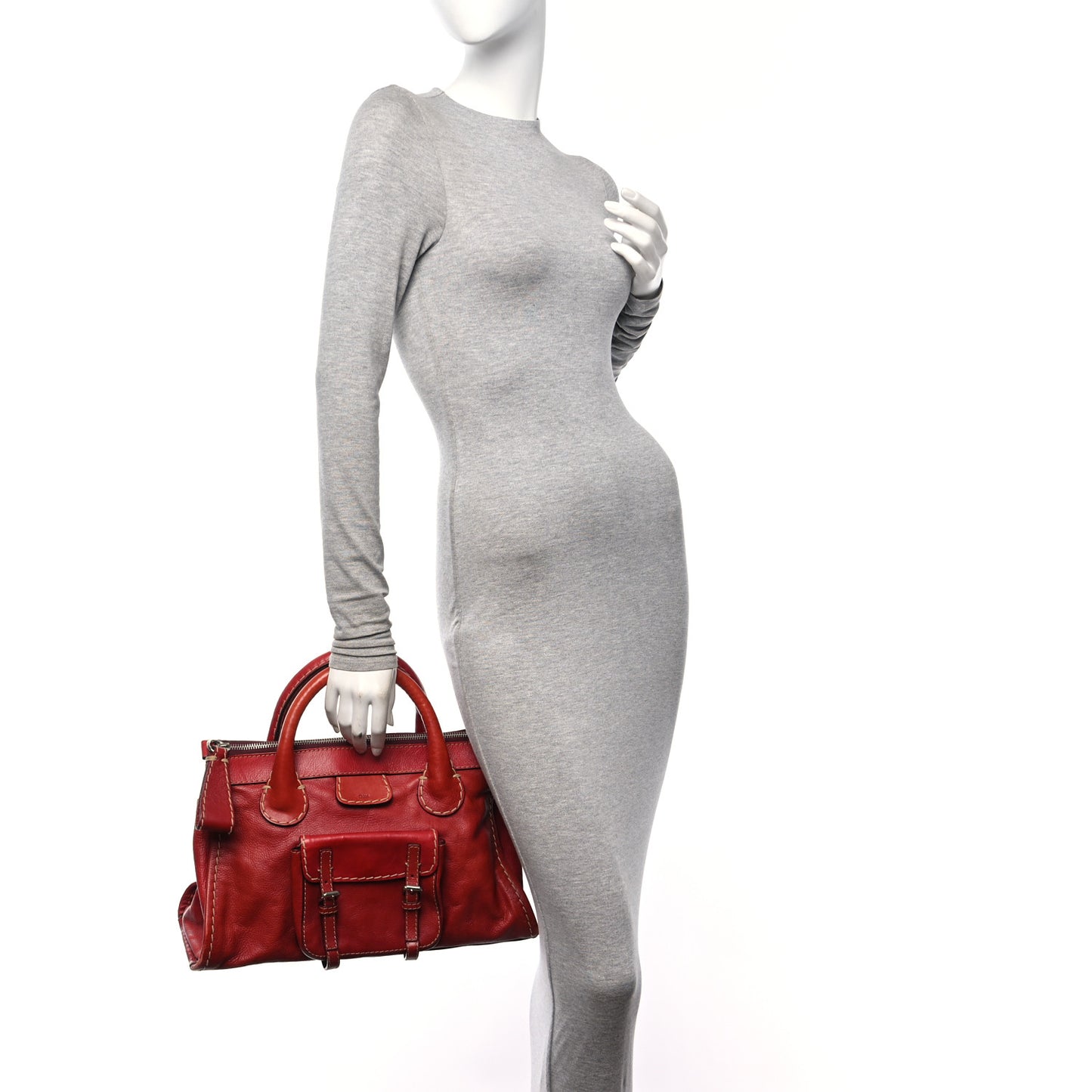 Calfskin Edith Satchel Whiskey