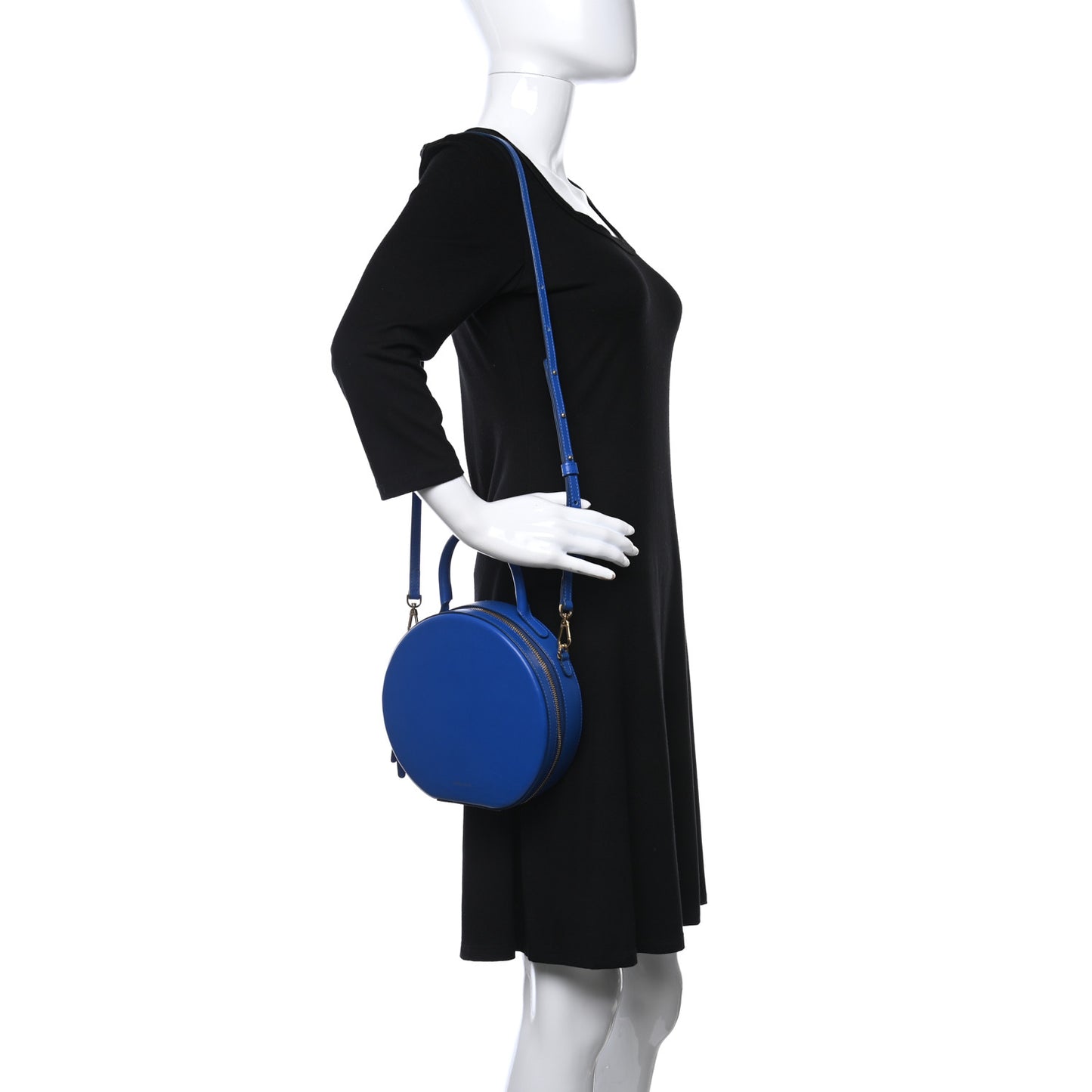 Calfskin Circle Crossbody Bag Royal