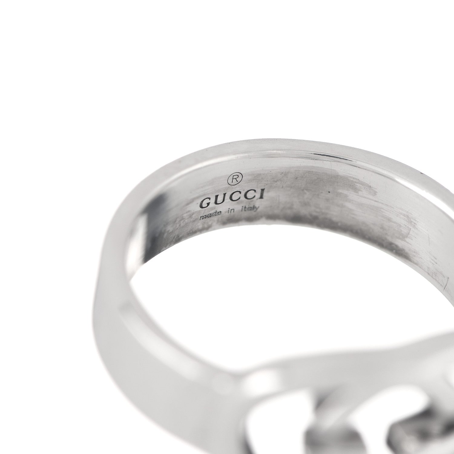 Gucci Sterling Silver Interlocking G Ring 51 5.75 5 of 5