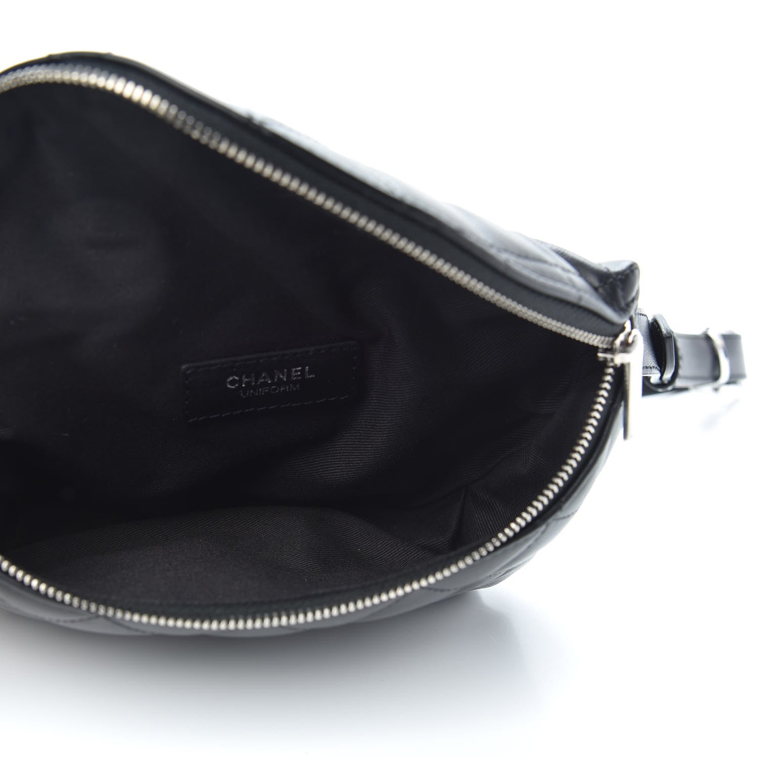 Chanel Calfskin Quilted Waist Belt Bag Black 5 of 9