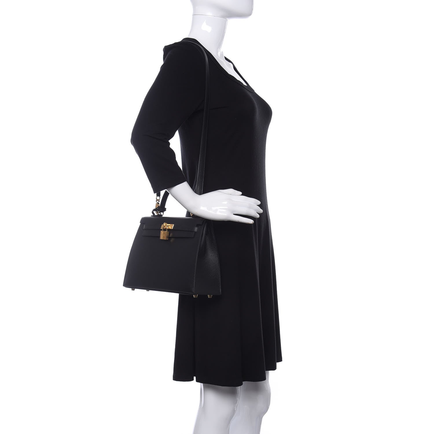 Hermes Epsom Kelly Sellier 25 Black 2 of 11