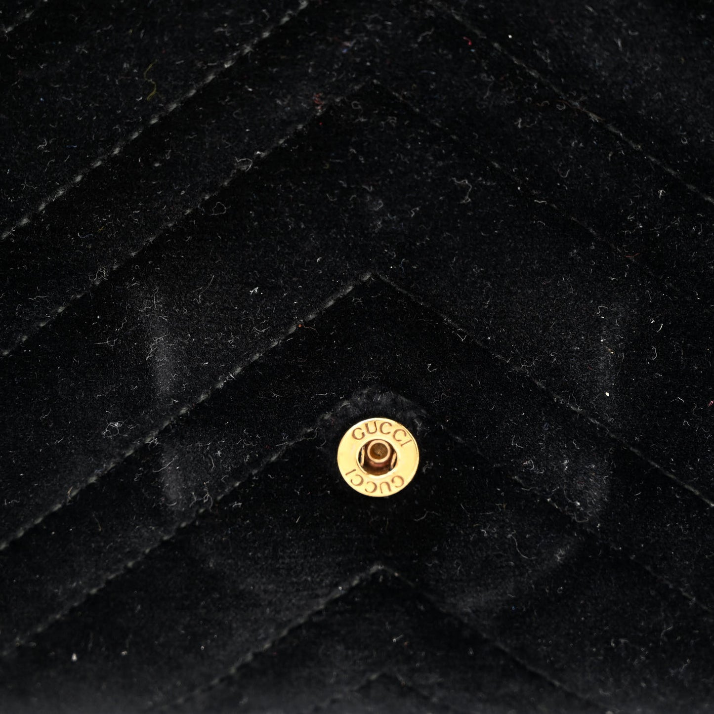 Velvet Matelasse GG Marmont Chain Wallet Black