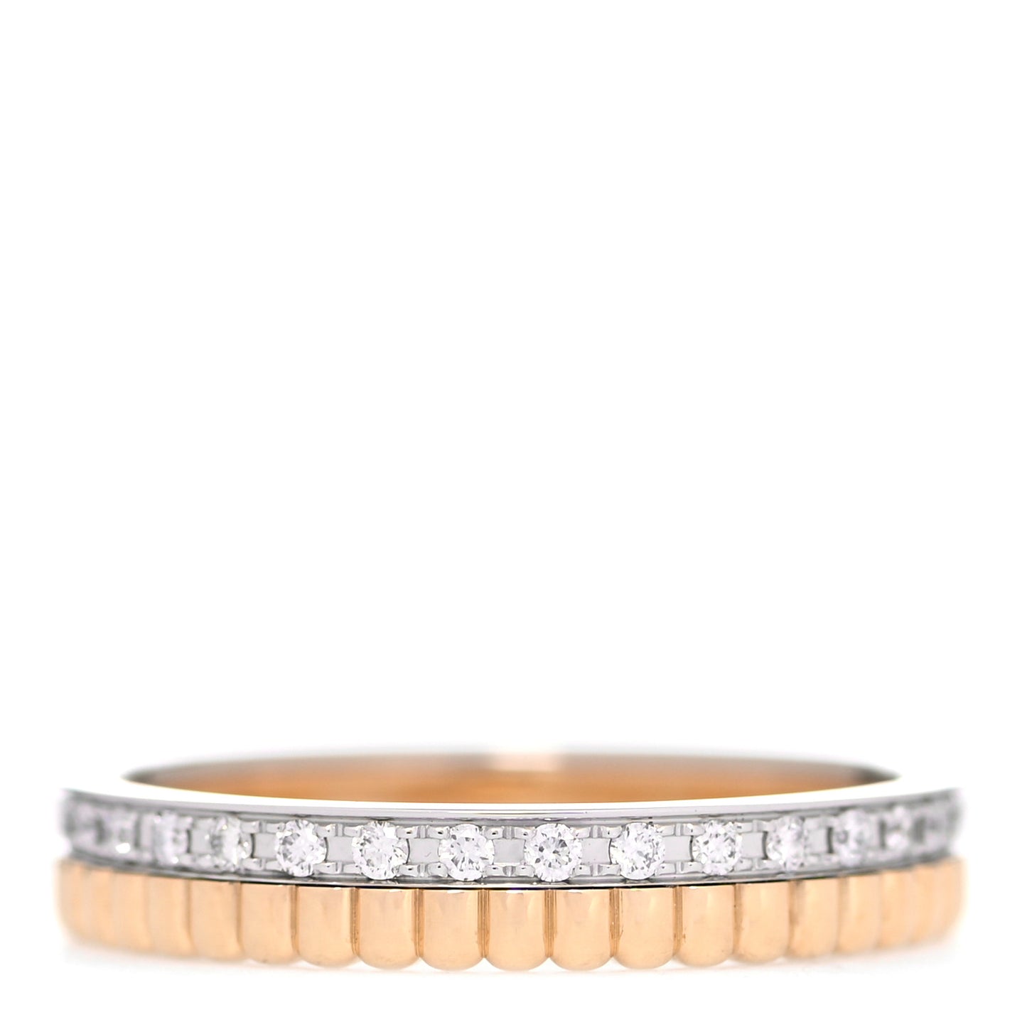 18K Yellow White Gold Diamond Quatre Radiant Wedding Band Ring 51 5.75