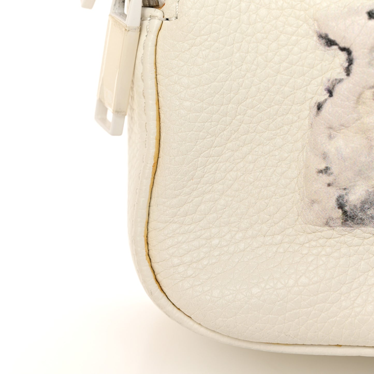 X DANIEL ARSHAM Grained Calfskin Safari Messenger Bag White