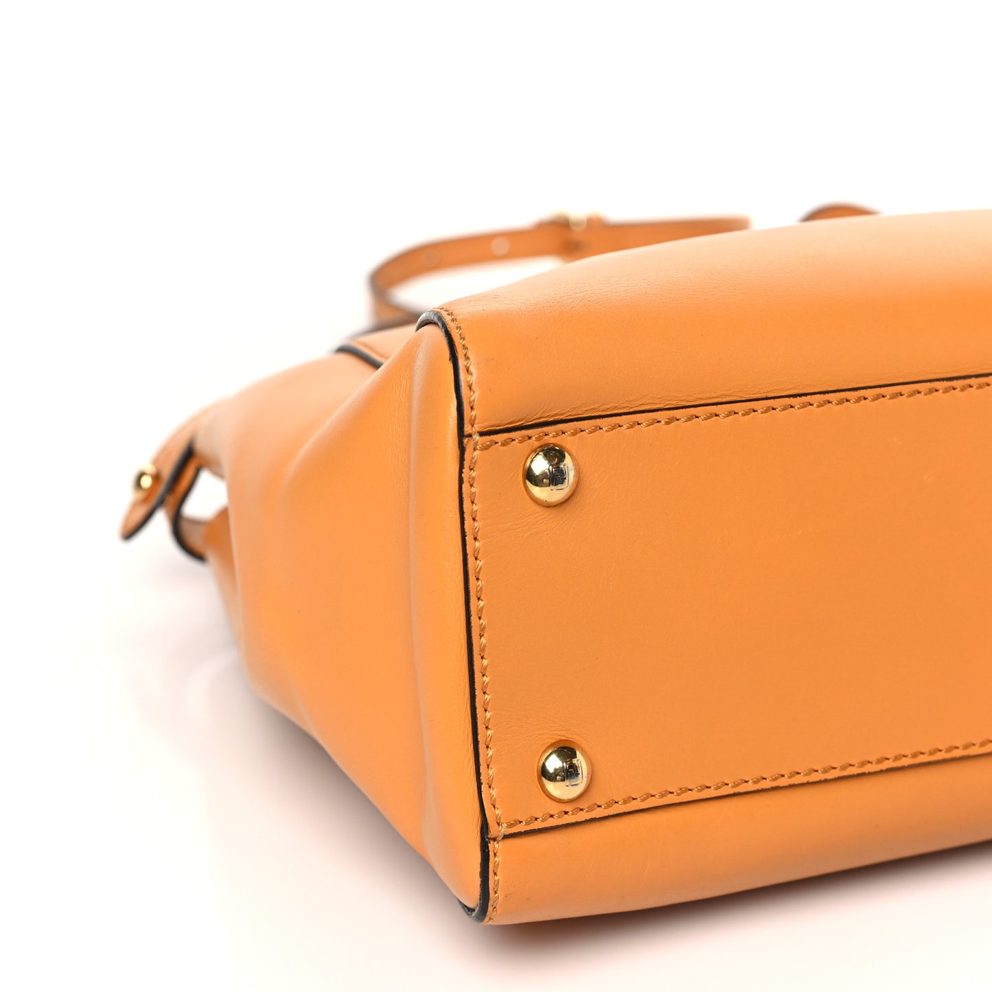 Vitello Morgan Shiny Nappa Medium Peekaboo Iconic Satchel Giallo Syrup Tobacco Black