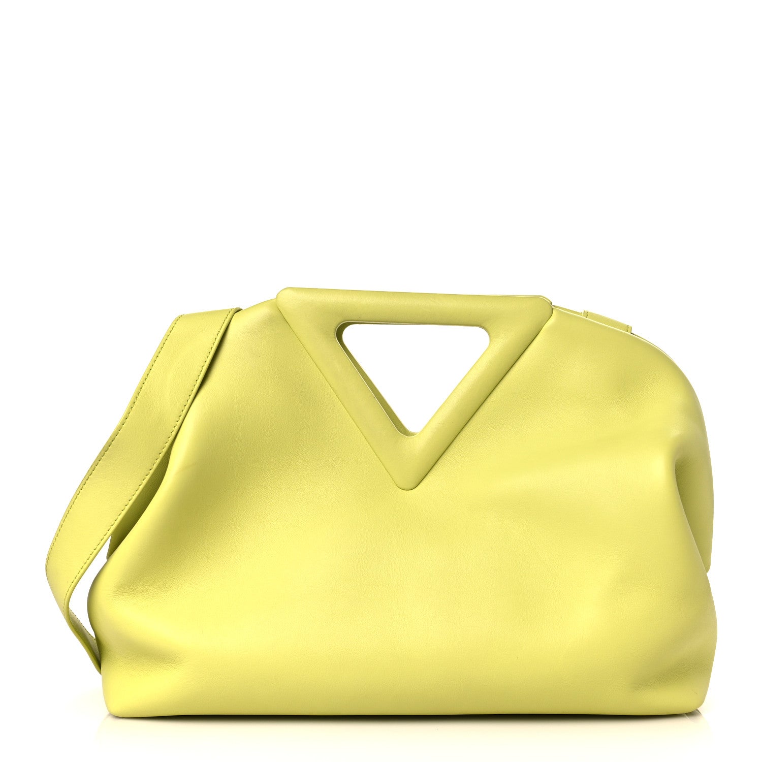 Bottega Veneta Calfskin Medium The Point Triangle Bag Seagrass 1 of 8