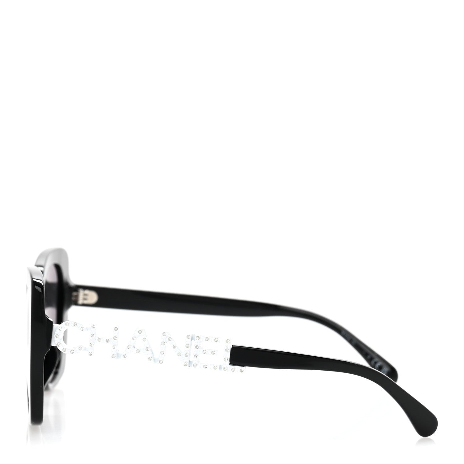 Chanel Acetate Strass Square Sunglasses 5422-B-A Black White 3 of 8