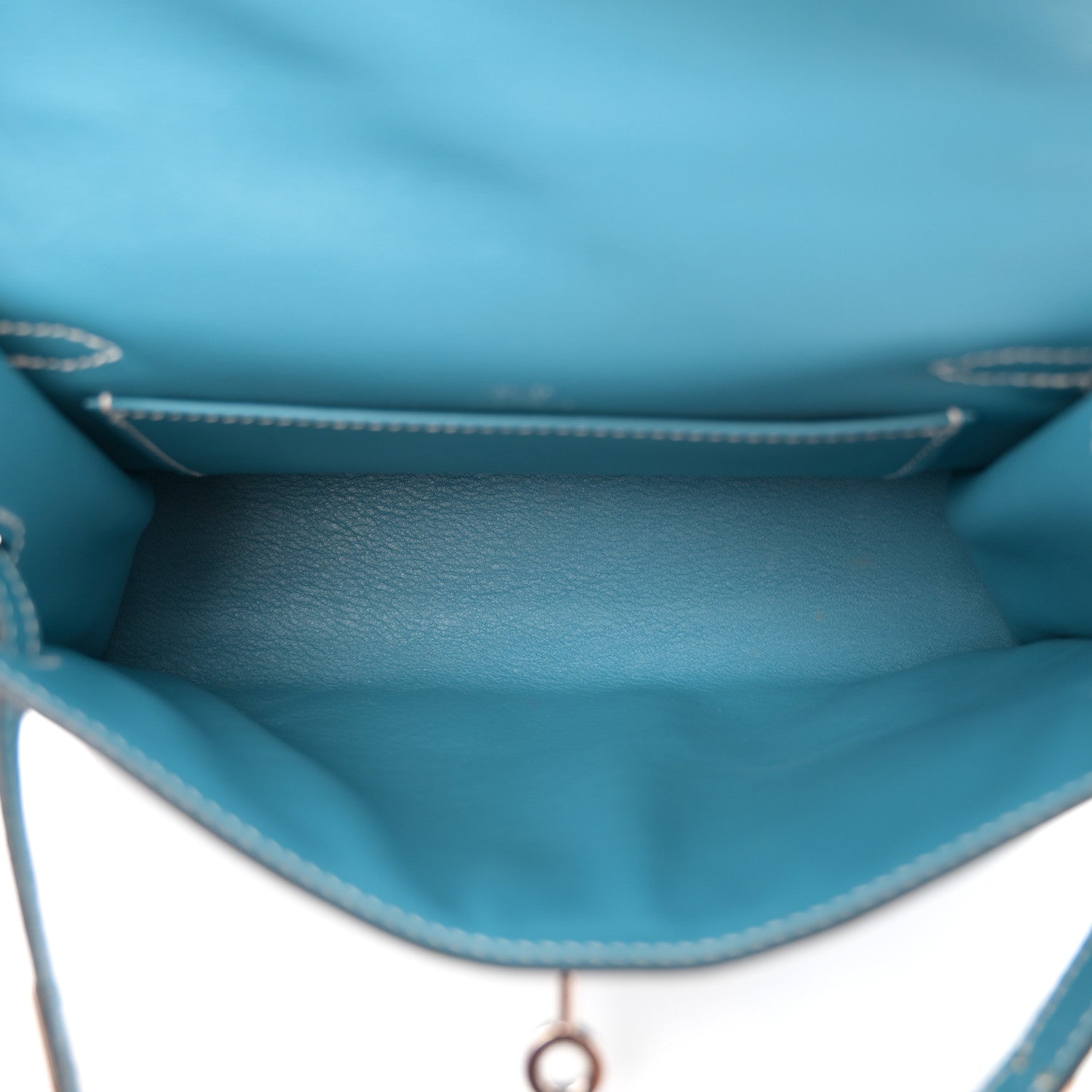 Hermes Swift Kelly Pochette Clutch Blue Jean 6 of 11