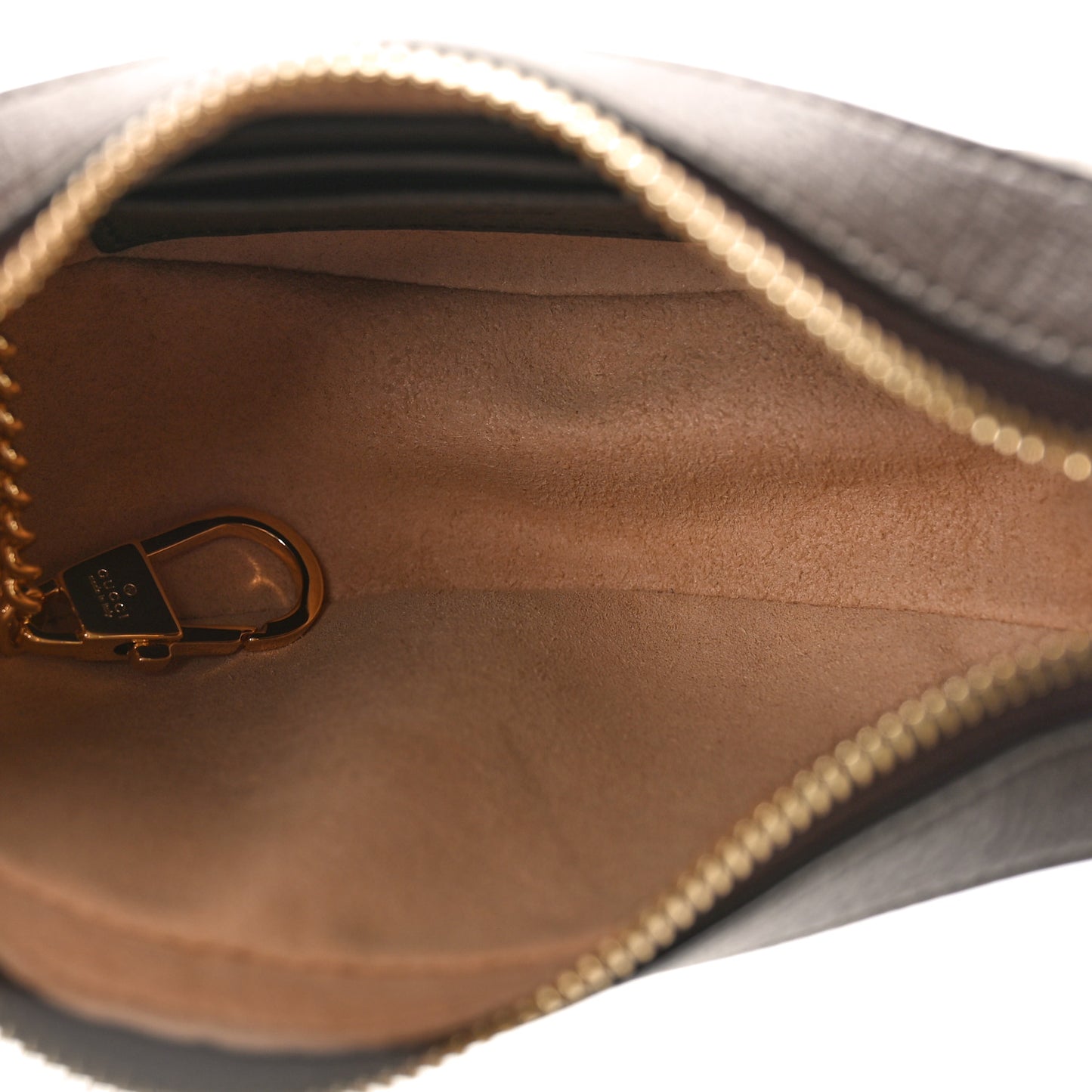 GG Supreme Monogram Textured Calfskin Web Mini Ophidia Half Moon Hobo Beige Ebony New Acero