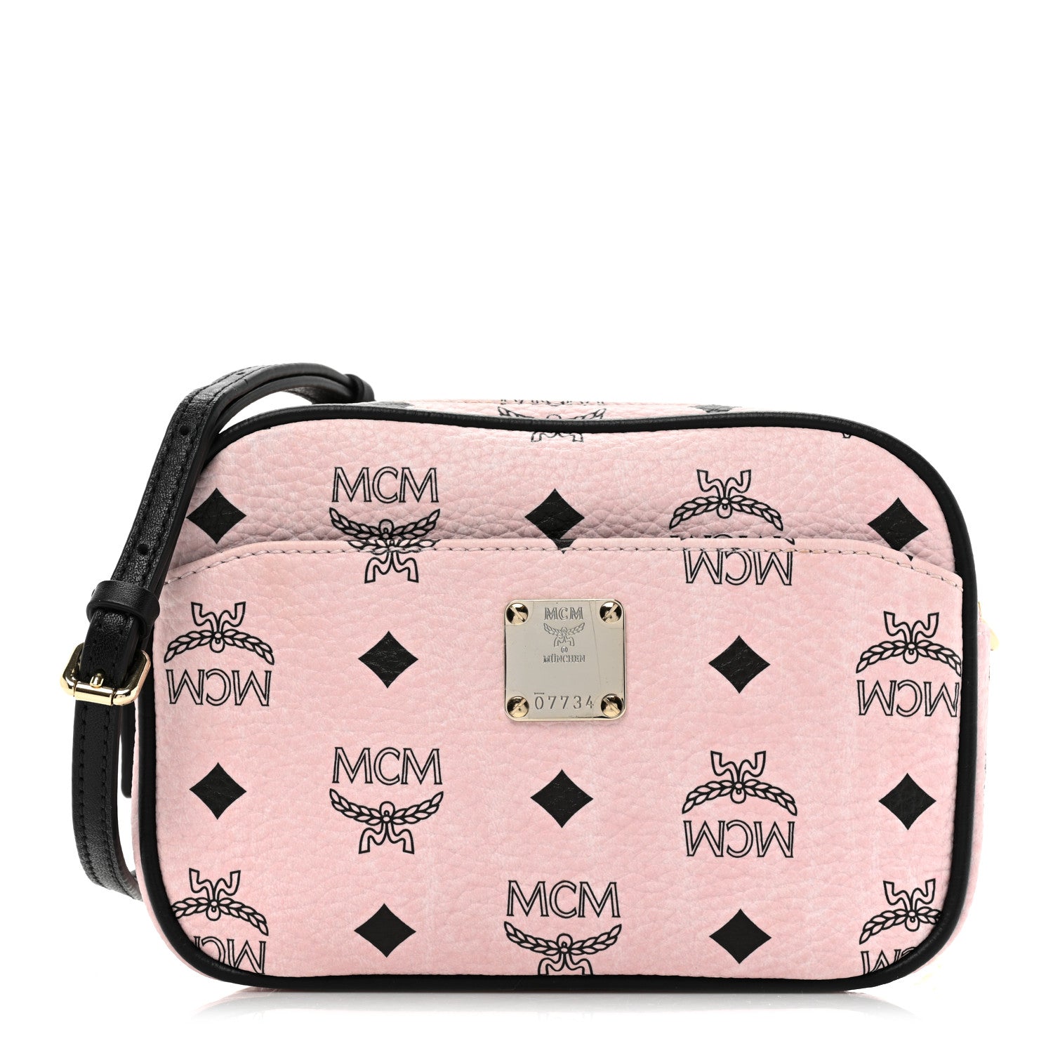 MCM Visetos Mini Camera Crossbody Bag Light Pink 1 of 12