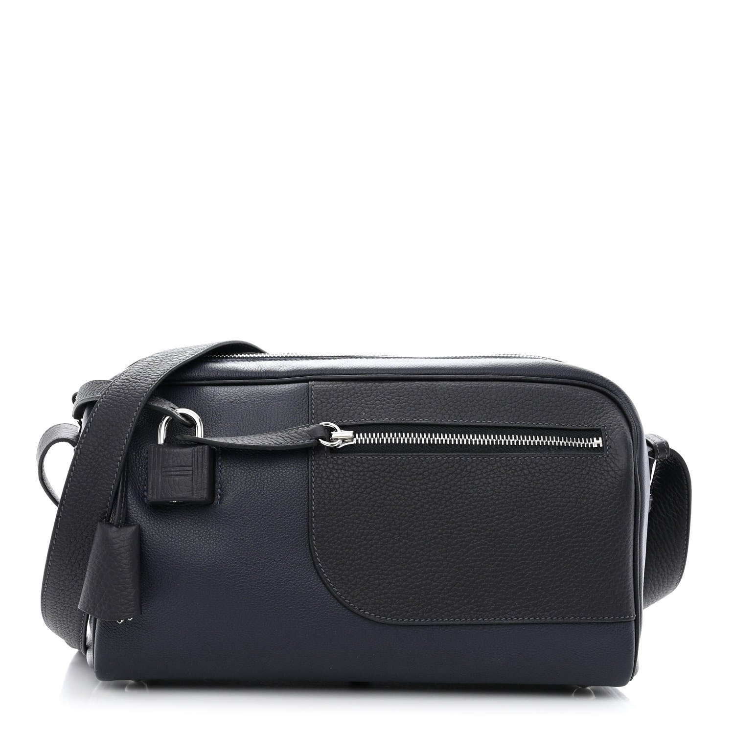 Hermes Evercolor Taurillon Clemence Petit Courrier Bag Bleu Nuit Caban 1 of 10