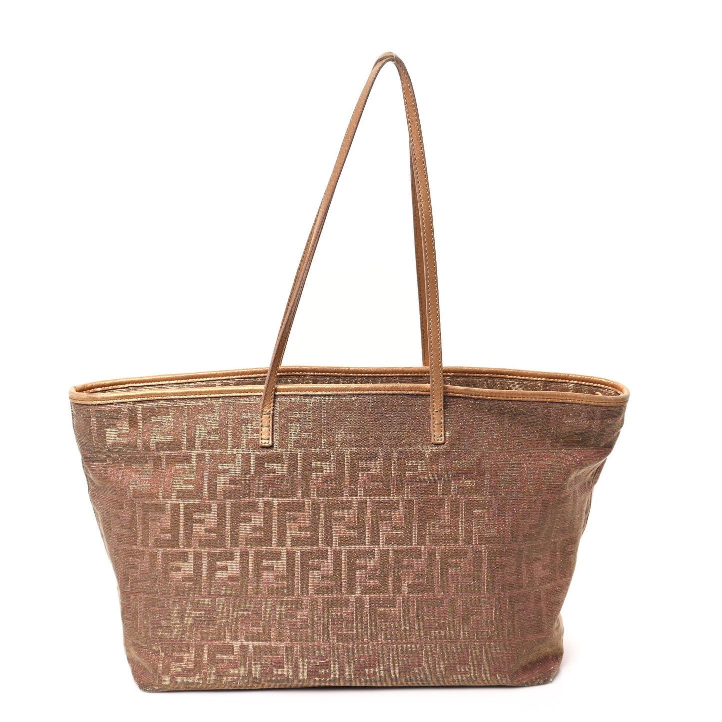 Metallic Lurex Zucca Medium Roll Tote Arancio