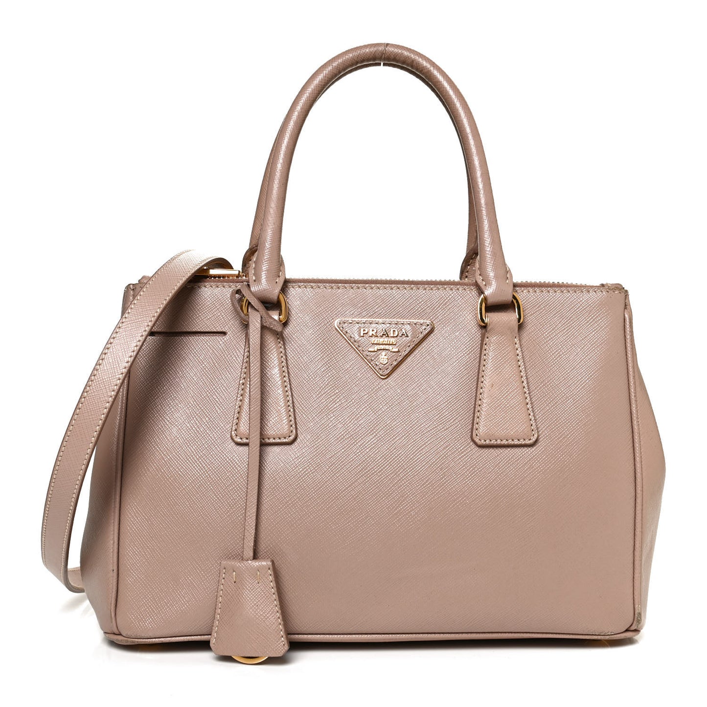 Saffiano Mini Galleria Double Zip Tote Cammeo