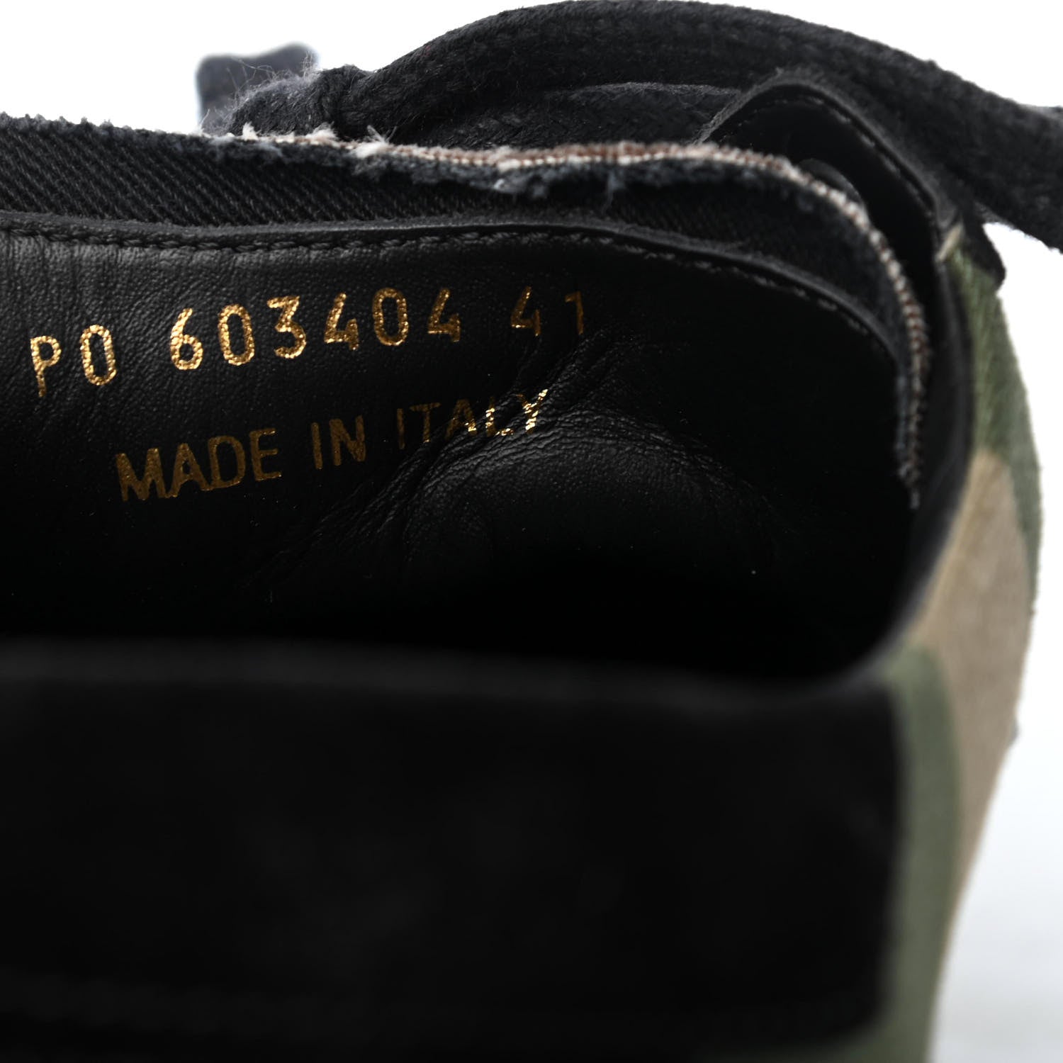 Saint Laurent Canvas Camouflage Signa SL/06 Low Top Sneakers 41 Kaki 9 of 10