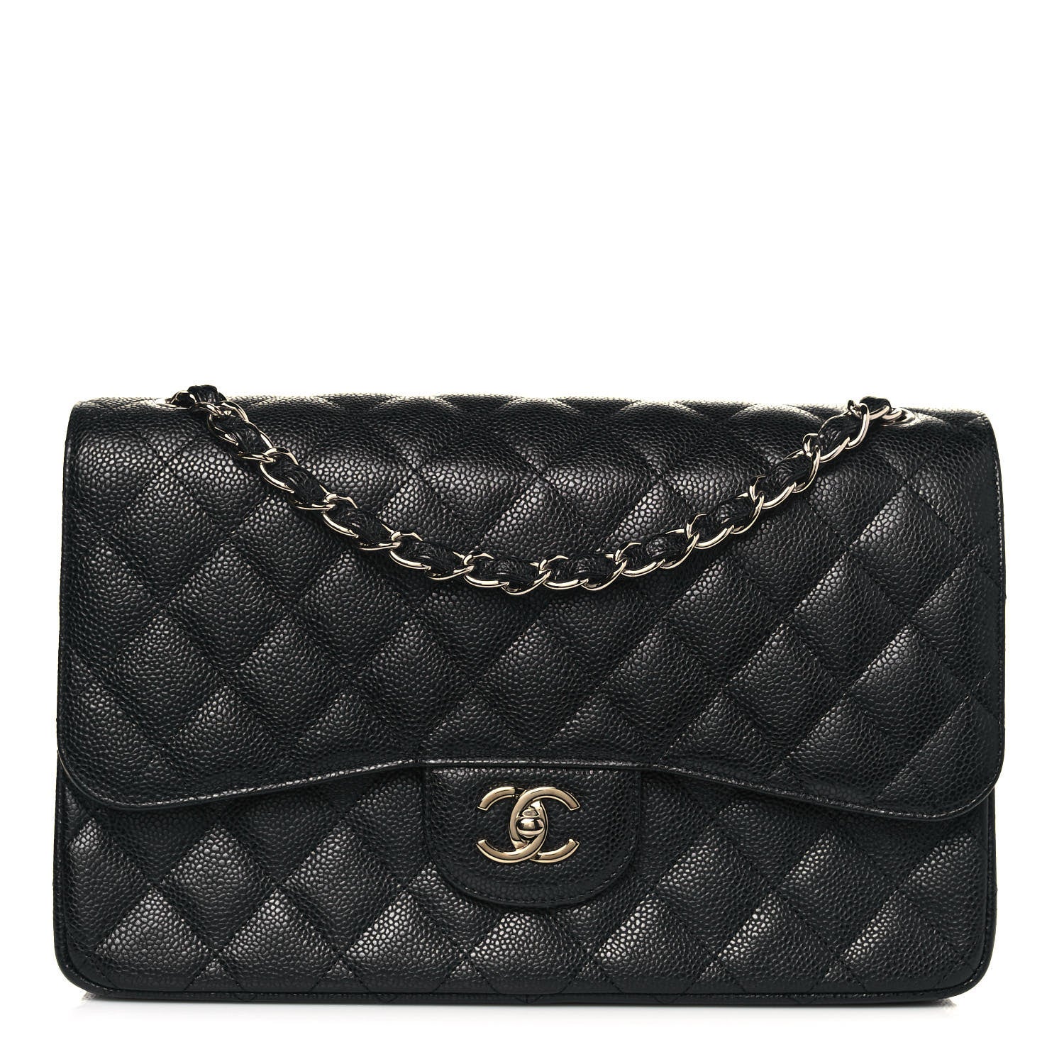 Chanel Caviar Quilted Jumbo Double Flap Black 1 of 17