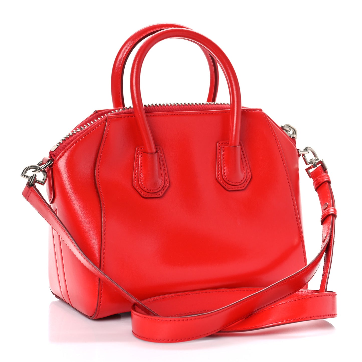 Shiny Lord Calfskin Mini Antigona Red