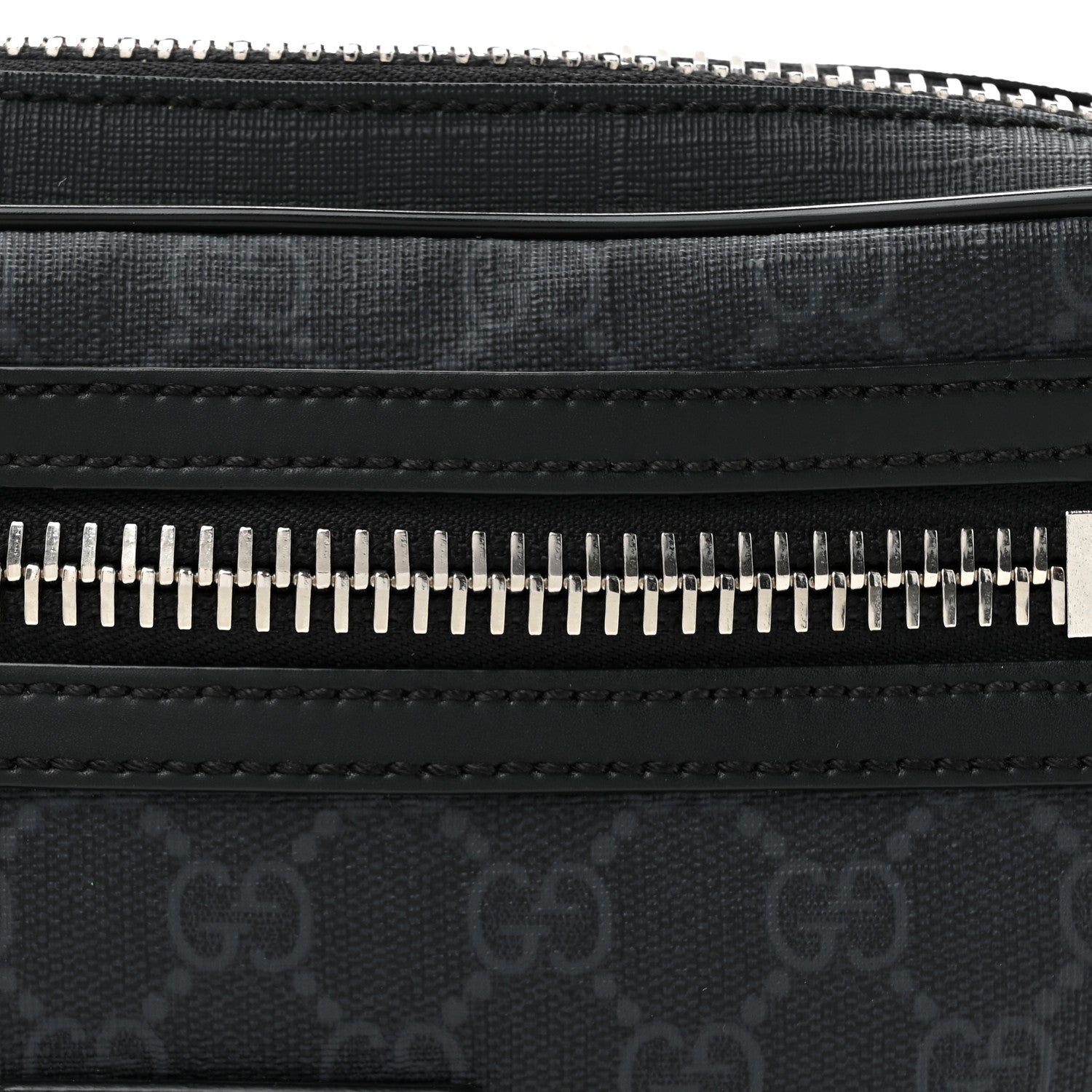 Gucci Soft GG Supreme Monogram Web Belt Bag Black Grey 8 of 10
