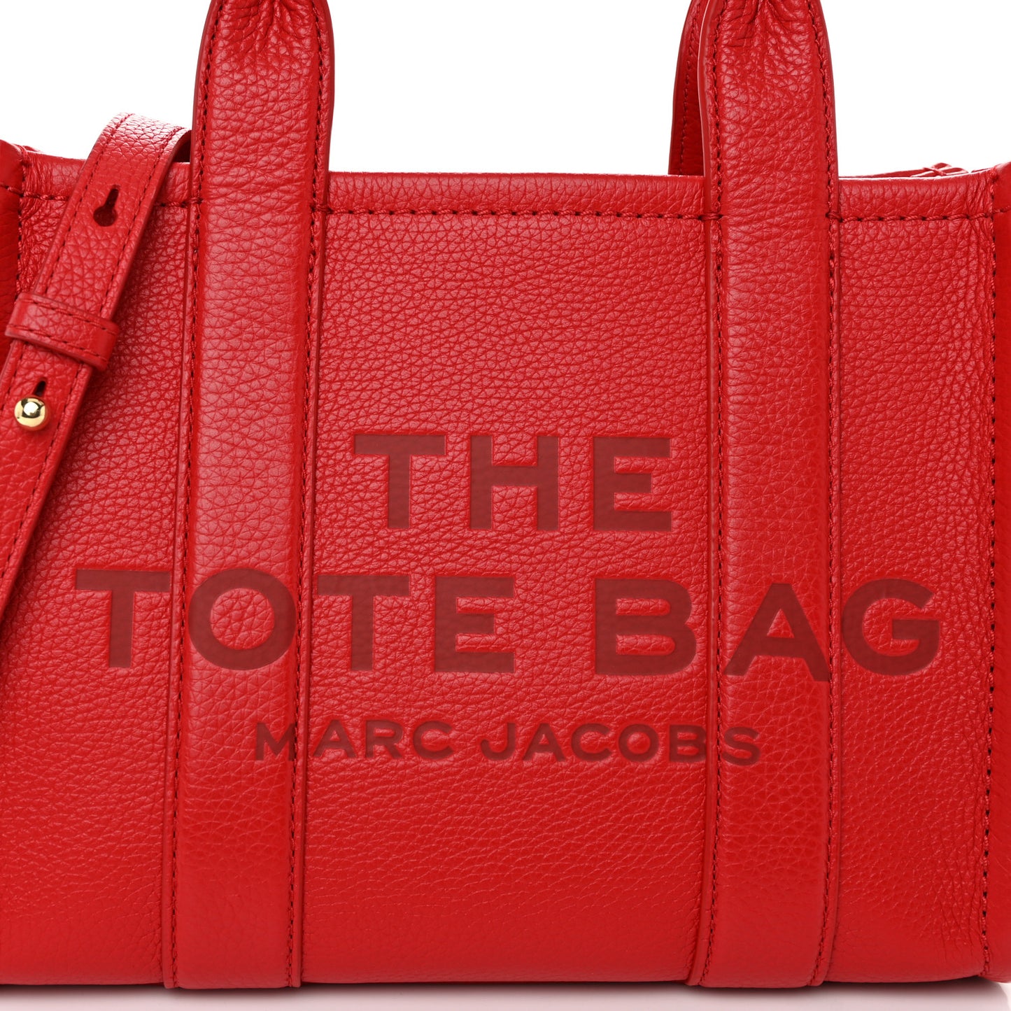 Grained Calfskin Small The Tote Bag True Red