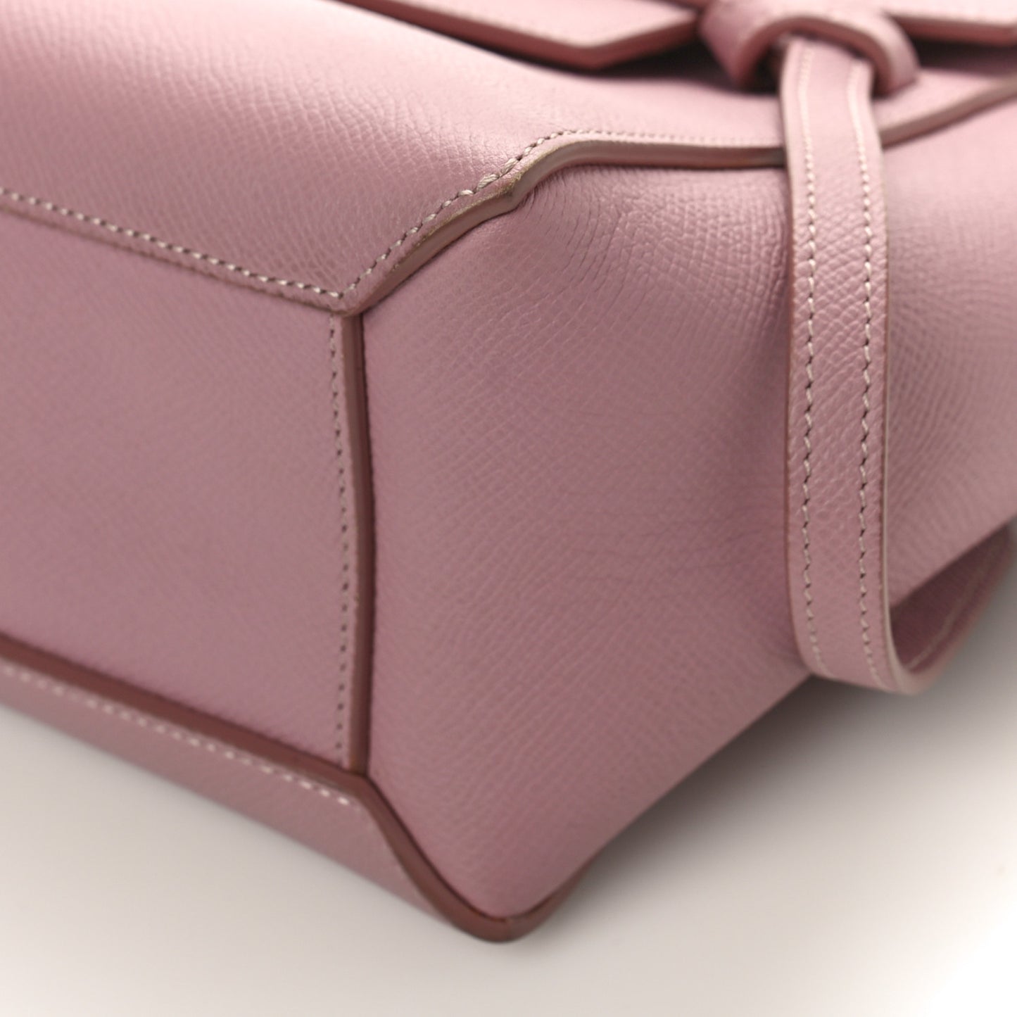 Grained Calfskin Nano Belt Bag Antique Rose