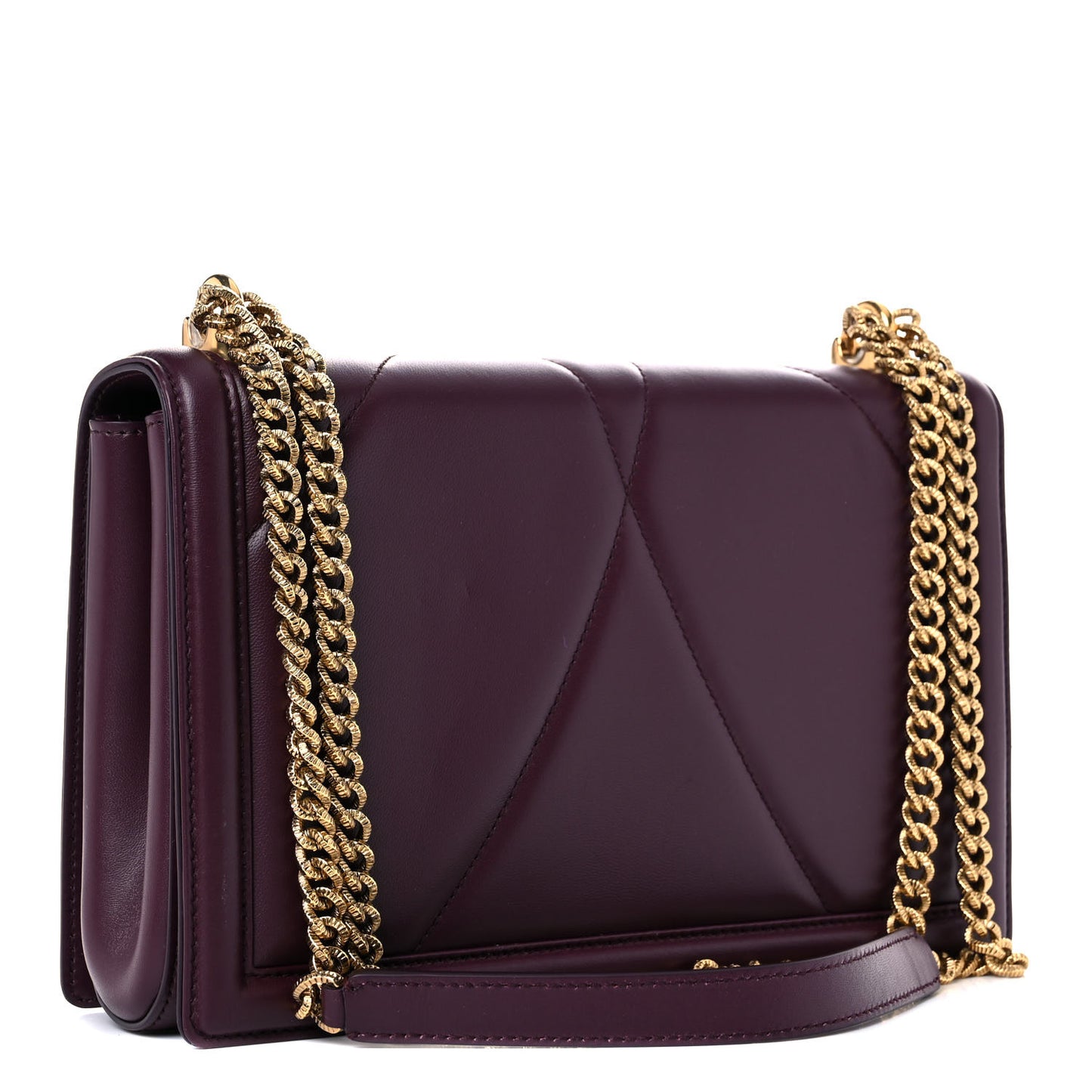 Calfskin Large Devotion Bag Burgundy